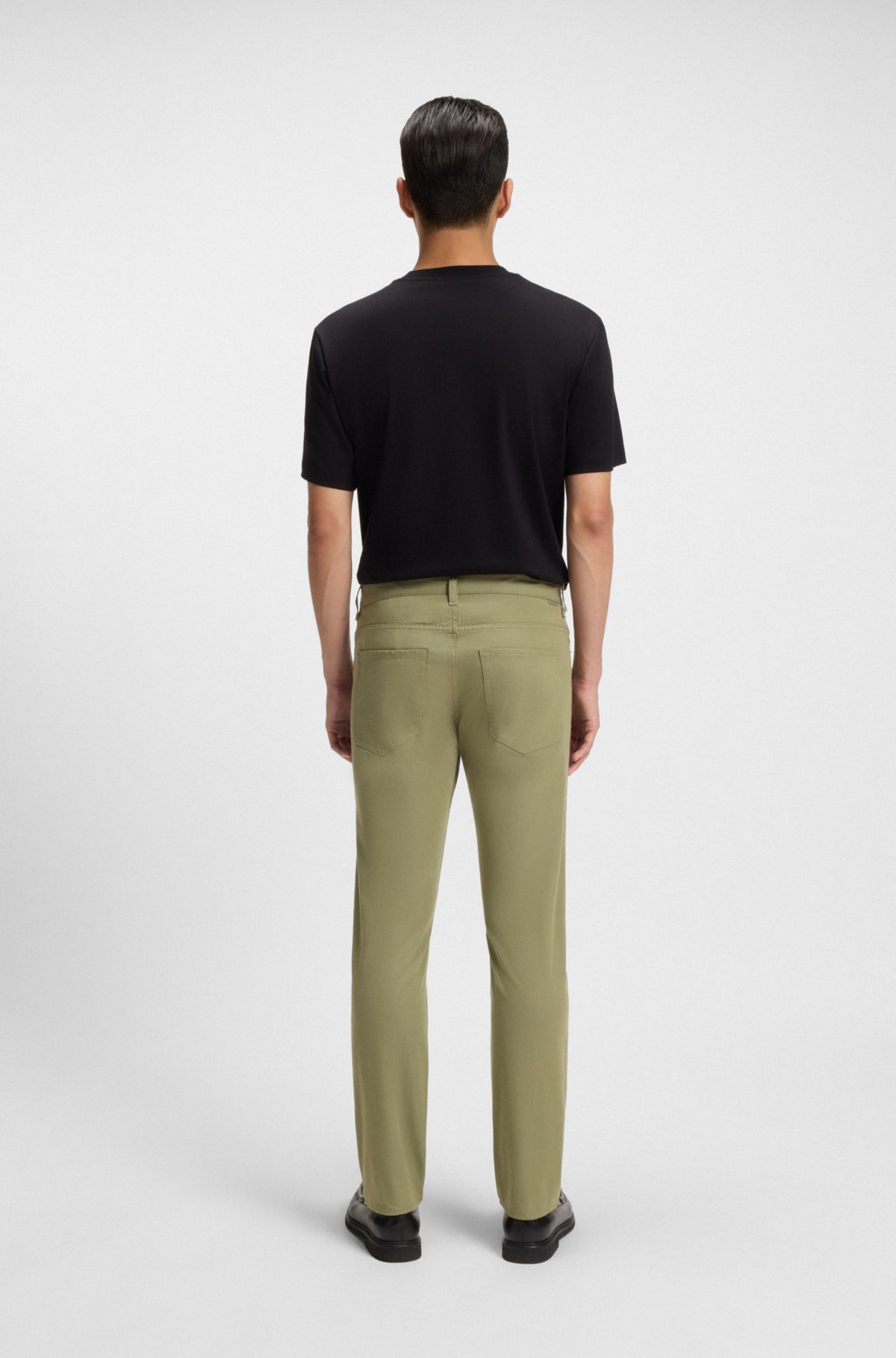 Pantalones ajustados de Delaware en tejido de algodón con mezcla