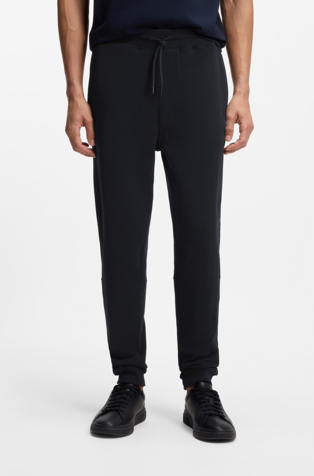 Pantalones de chándal con parche de logotipo en algodón terciopelo