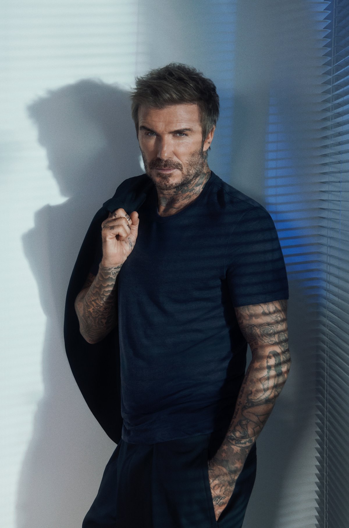 Camiseta BECKHAM x BOSS en lino suave