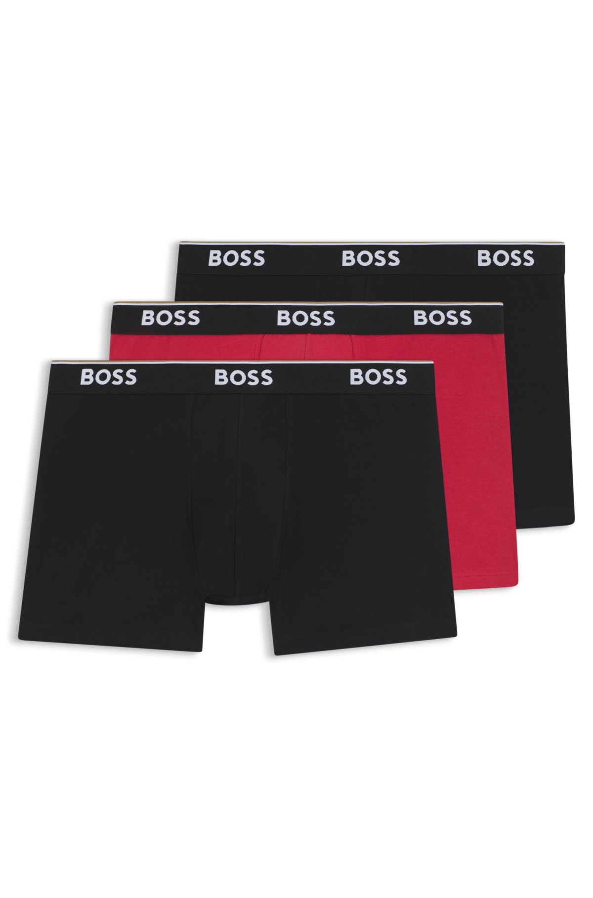 Juego de tres con boxer de cintura con logotipo