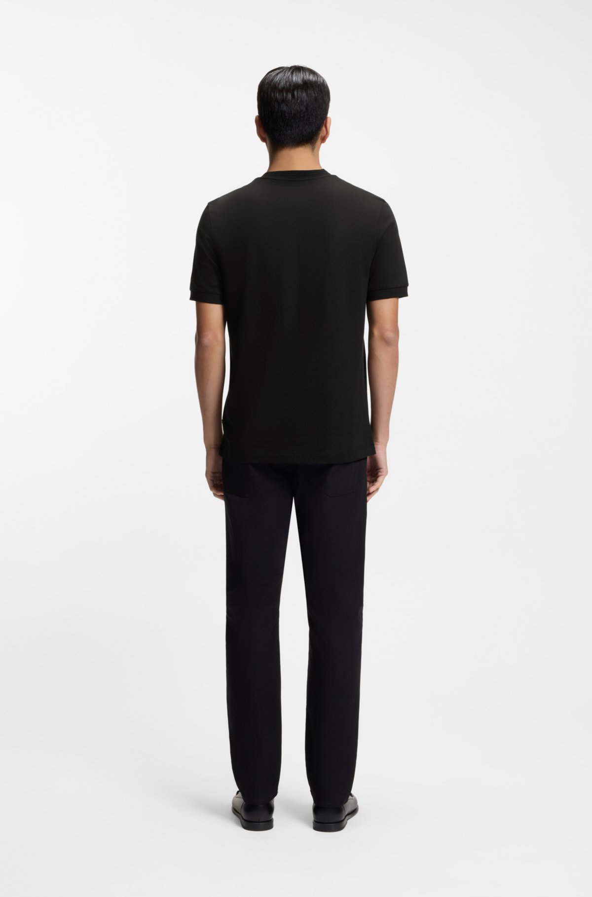 Camiseta de corte regular en mezcla de algodón mercerizado