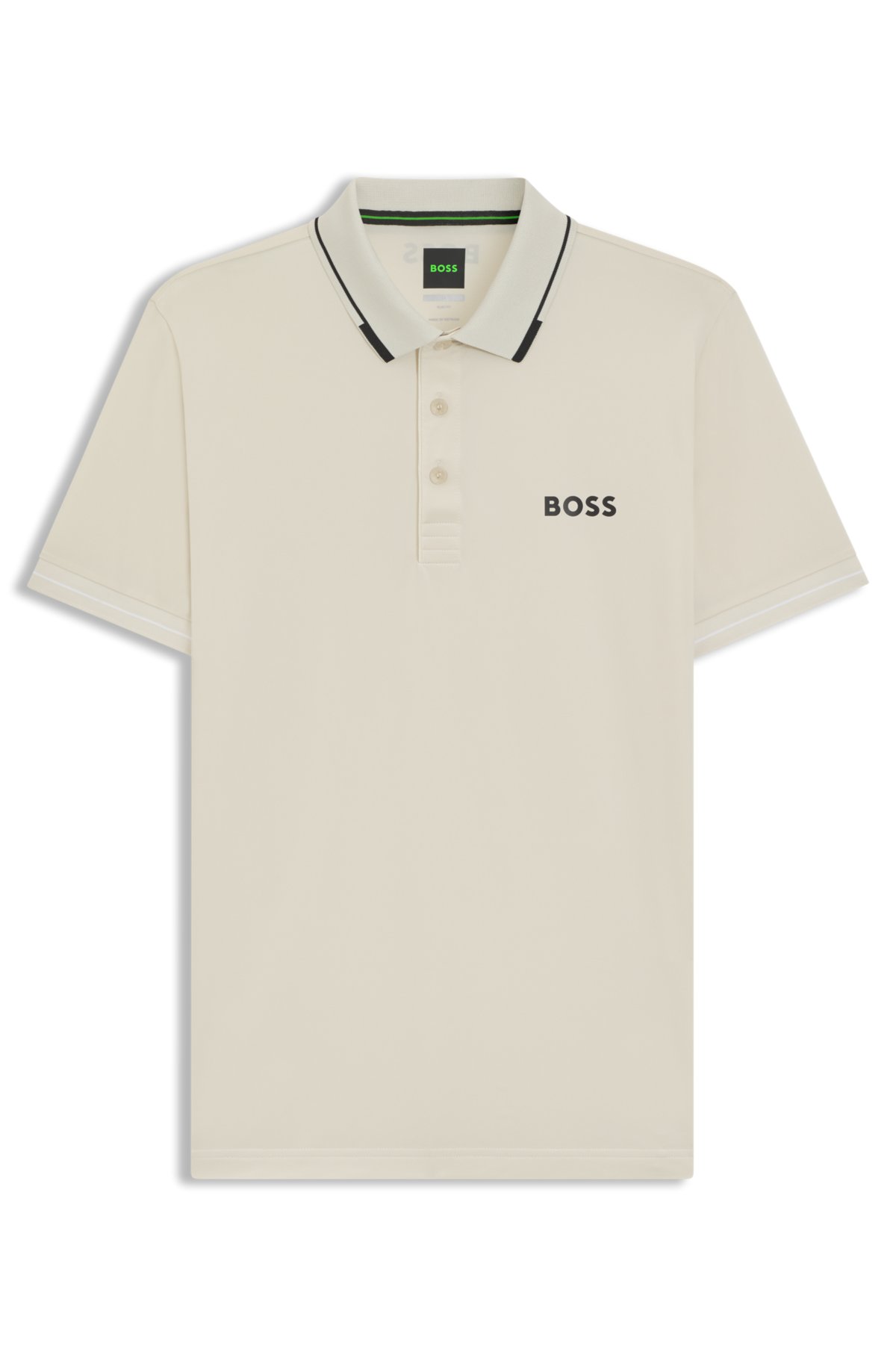 Camiseta polo con logotipo de contraste en corte ajustado