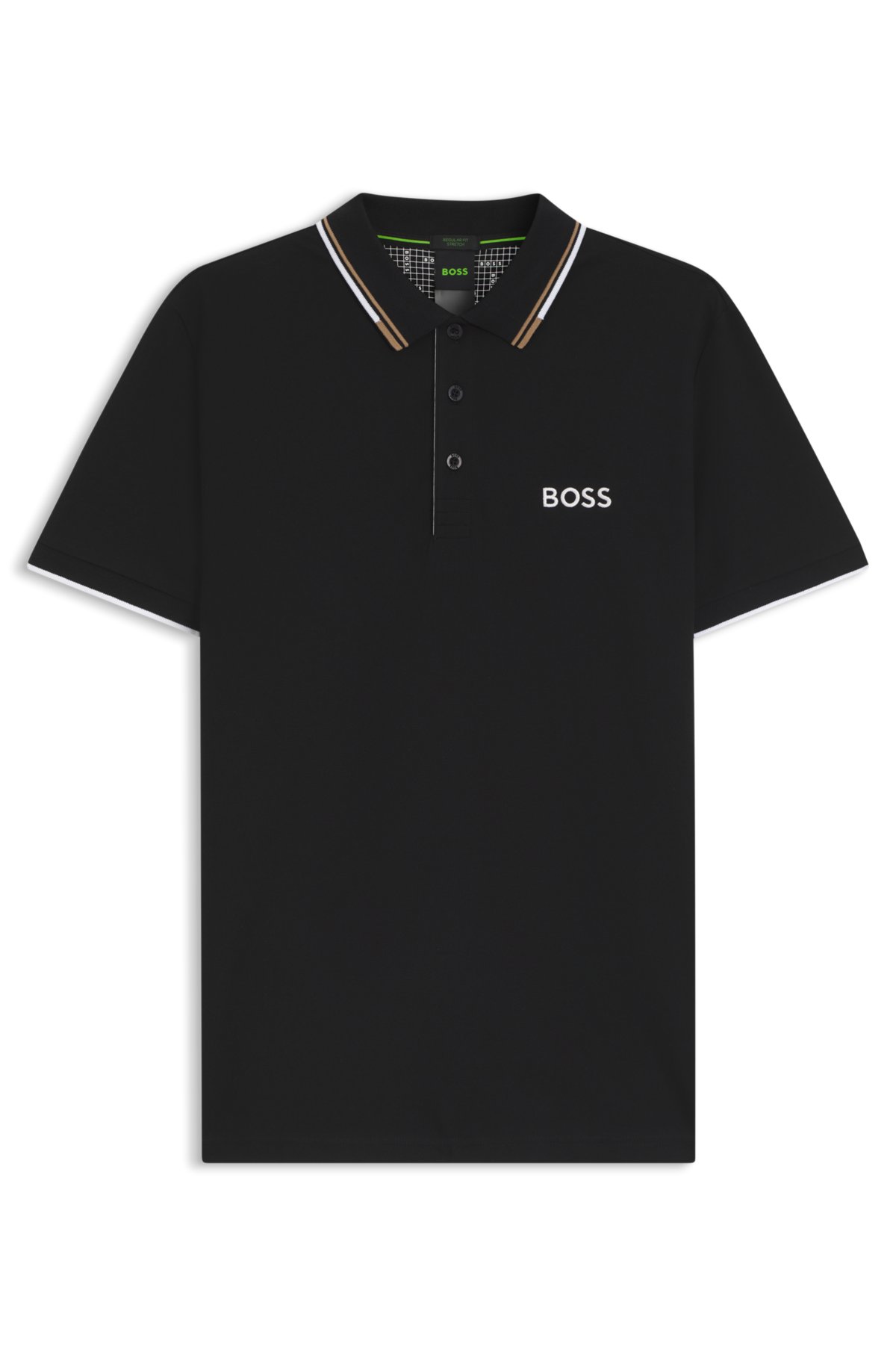 Camiseta de piqué elástica y de secado rápido con corte regular Active Paddy