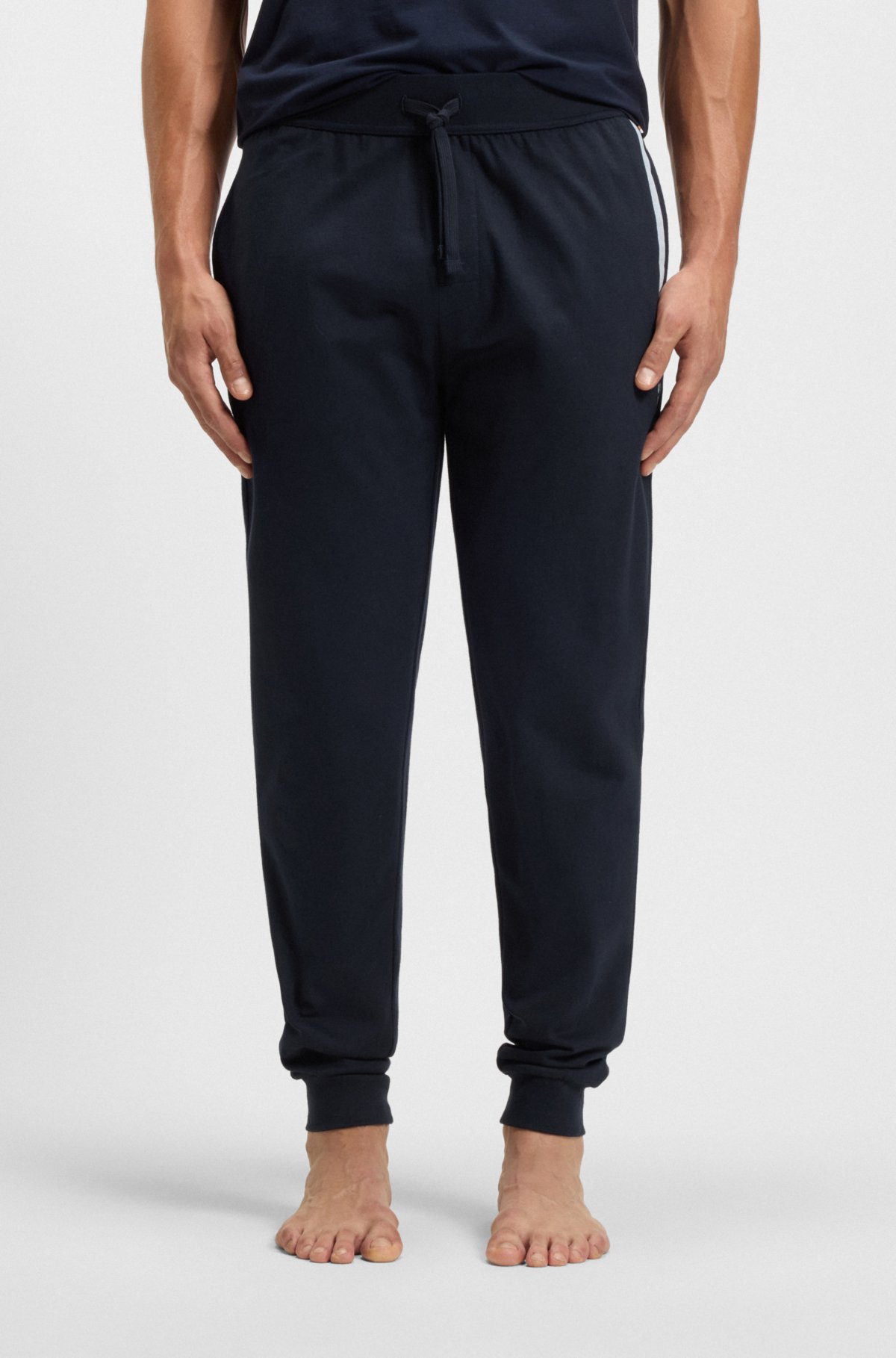 Pantalones de chándal con estampado de logo en terciopelo de algodón