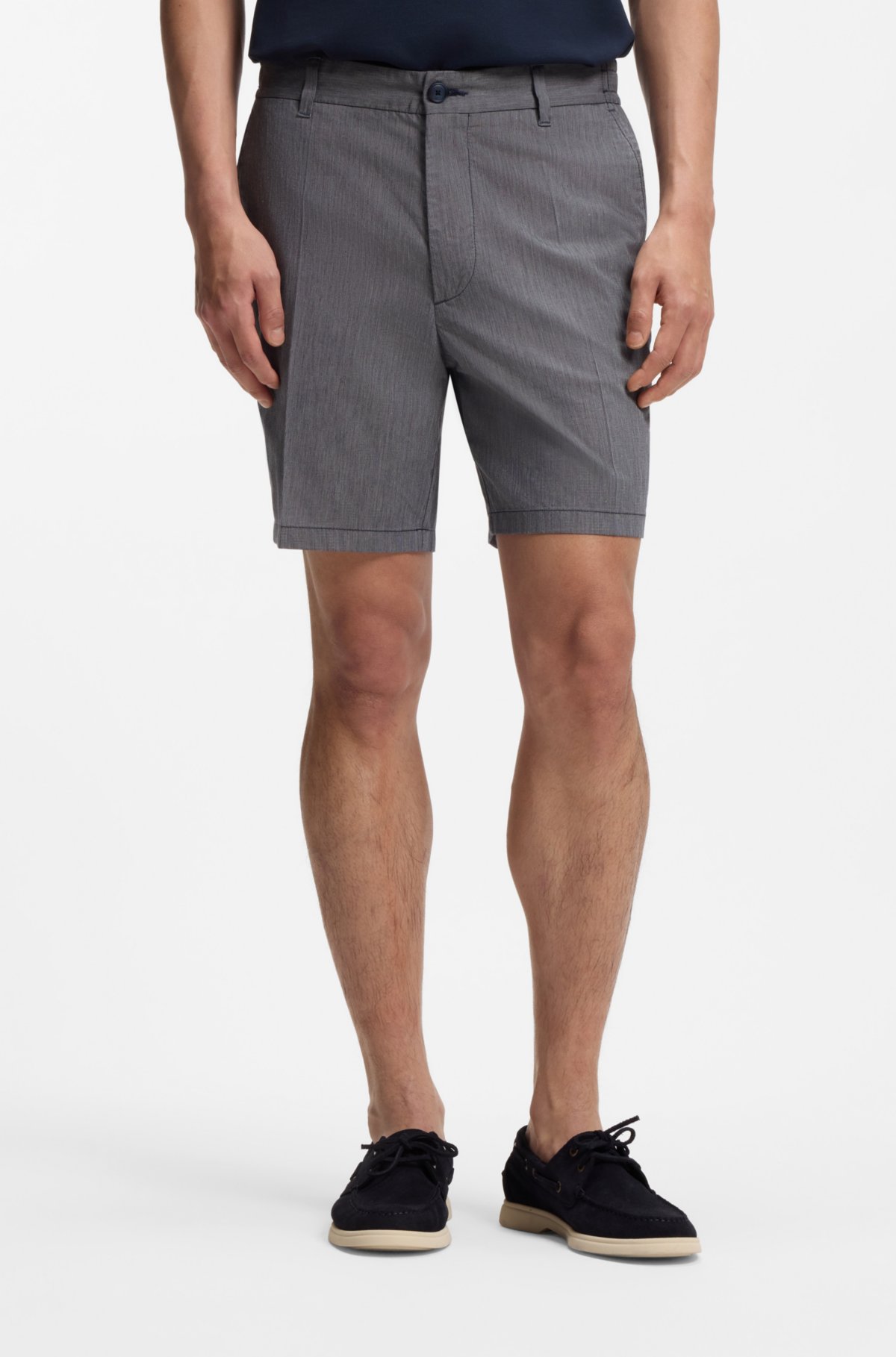 Pantalones cortos de algodón elástico con corte moderno