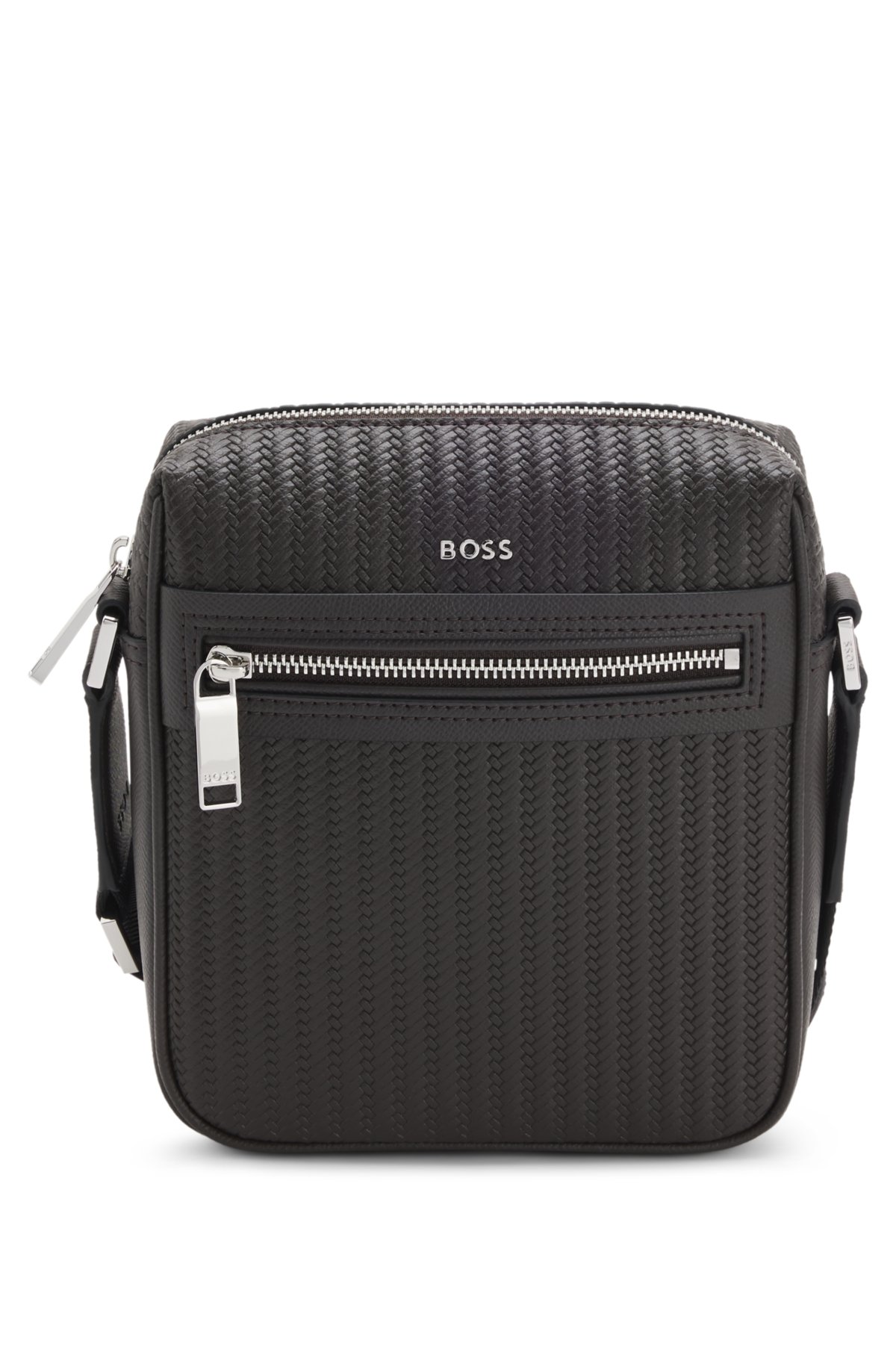 Bolso de reportero con estampado relieve