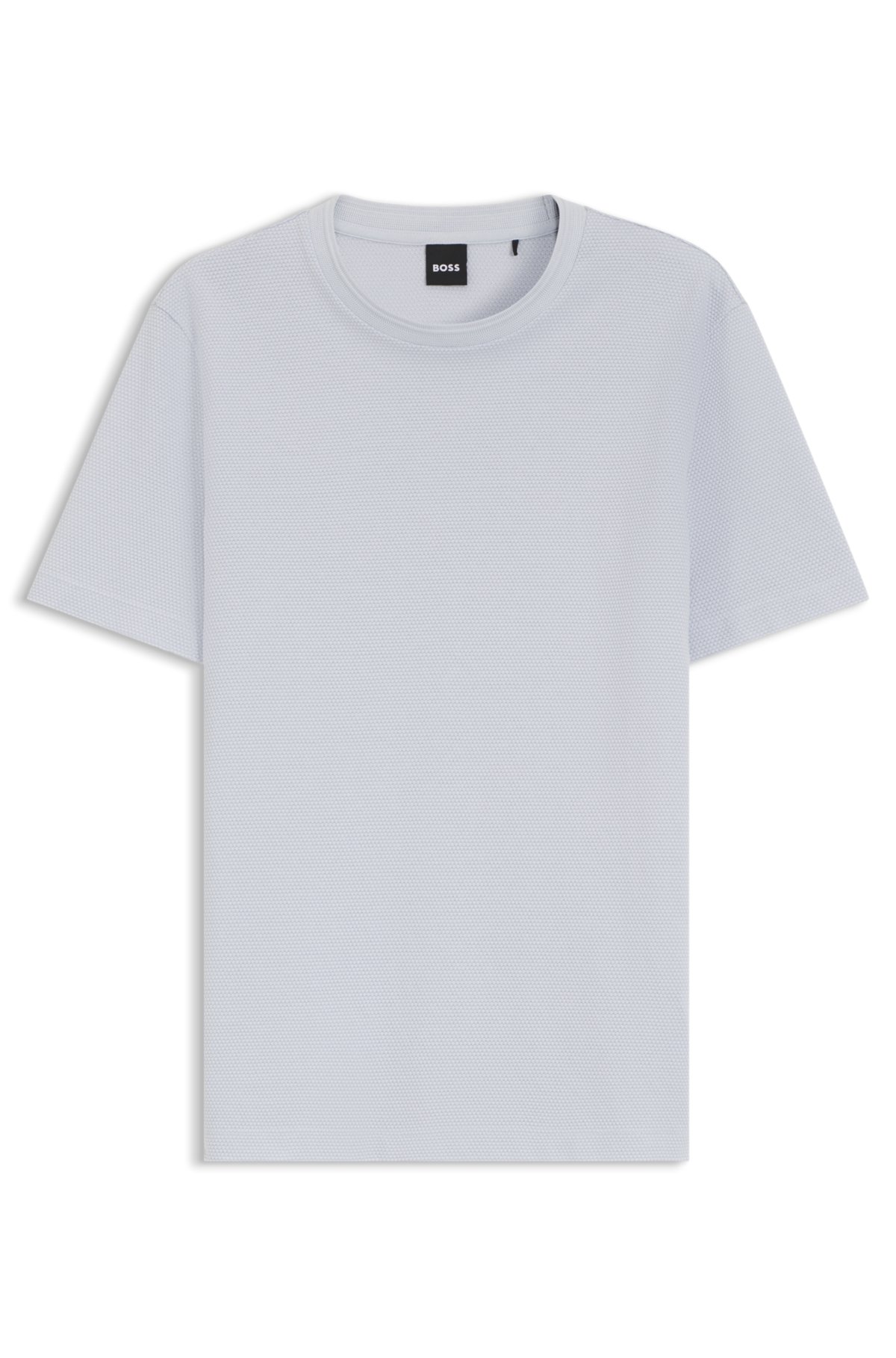 Camiseta de estructura bubble-jacquard en mezcla de algodón