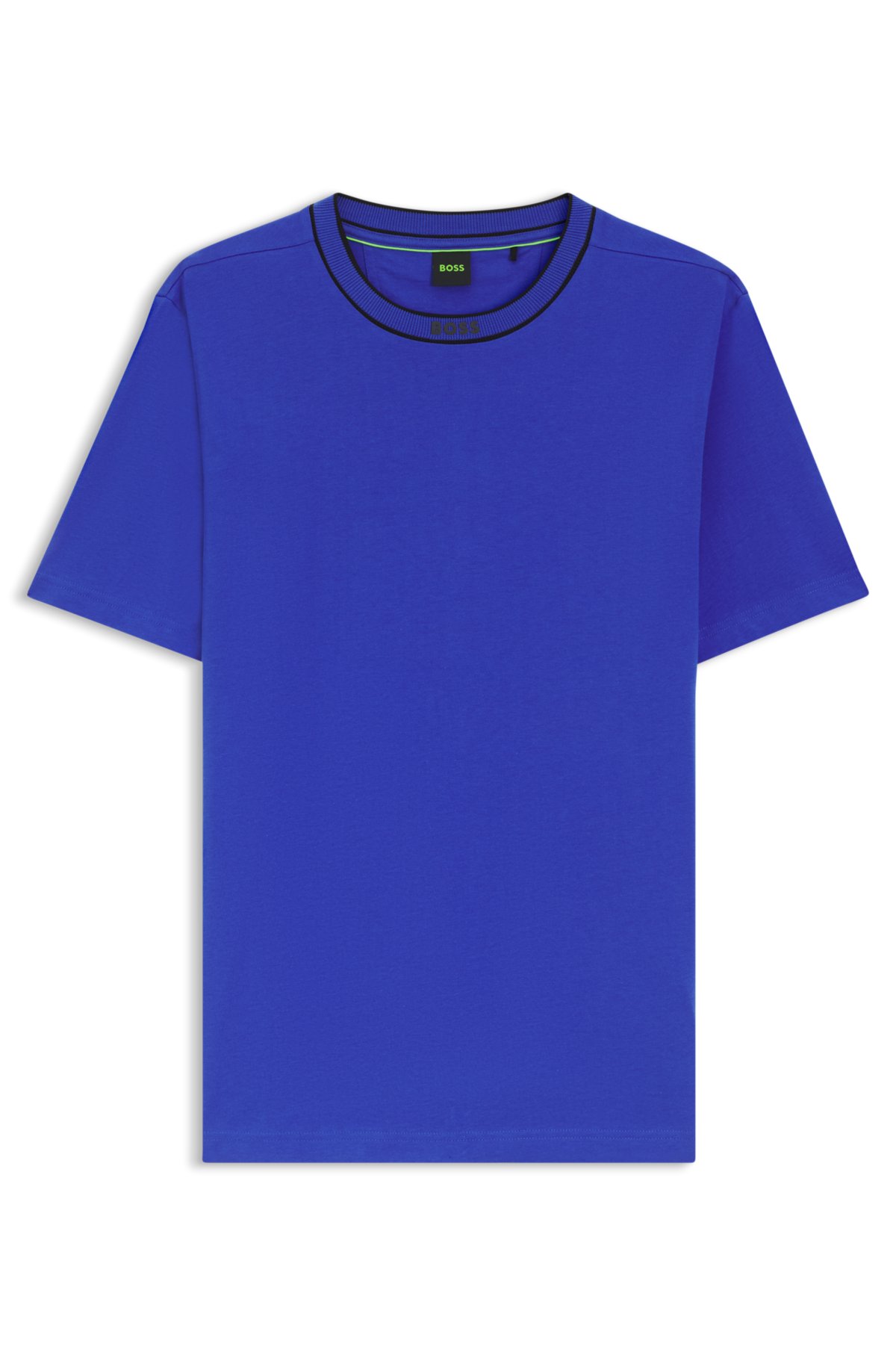 Camiseta de algodón con logo de cuello redondo