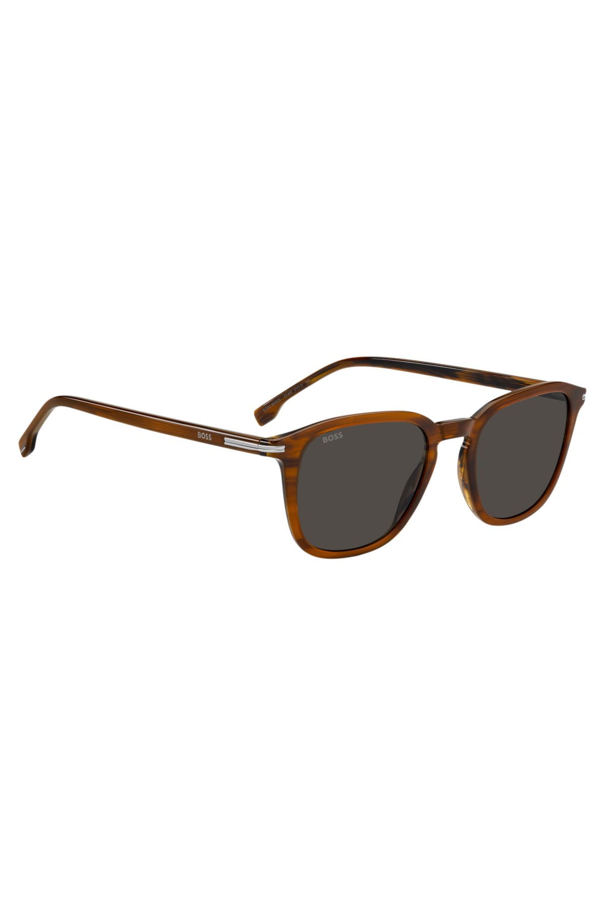Gafas de sol de acetato con estampado y rayas en las patillas
