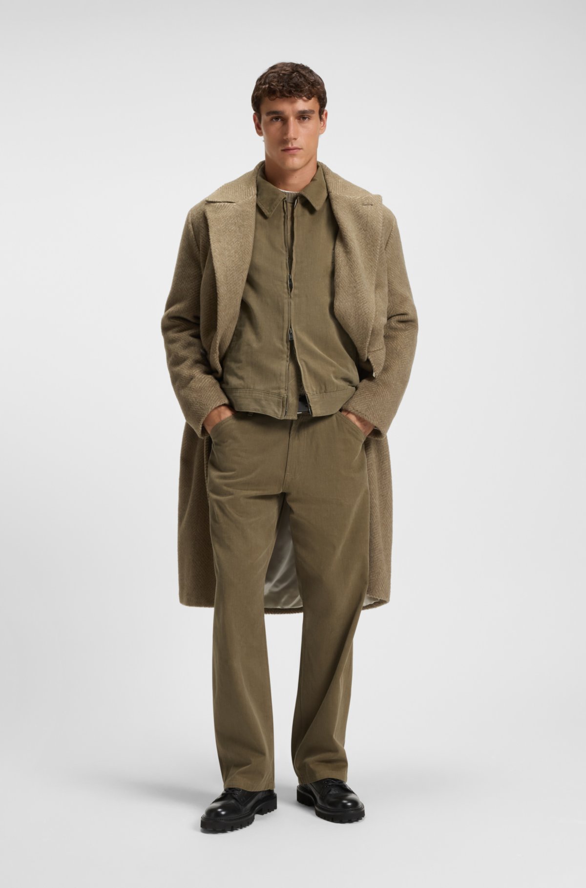 Chaqueta de mezclilla en algodón melange