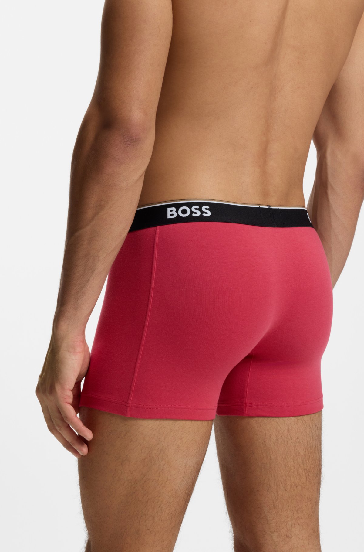 Juego de tres con boxer de cintura con logotipo
