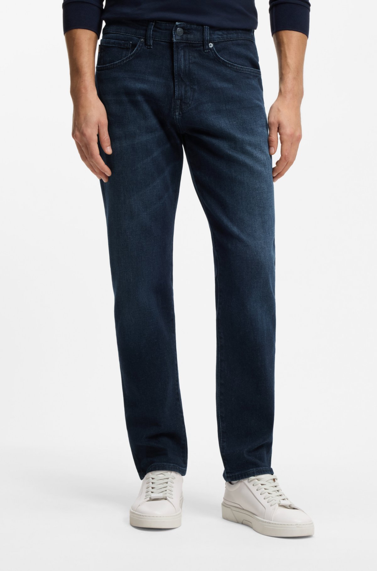 Pantalones vaqueros rectos de Maine en denim confort-estirable azul puro