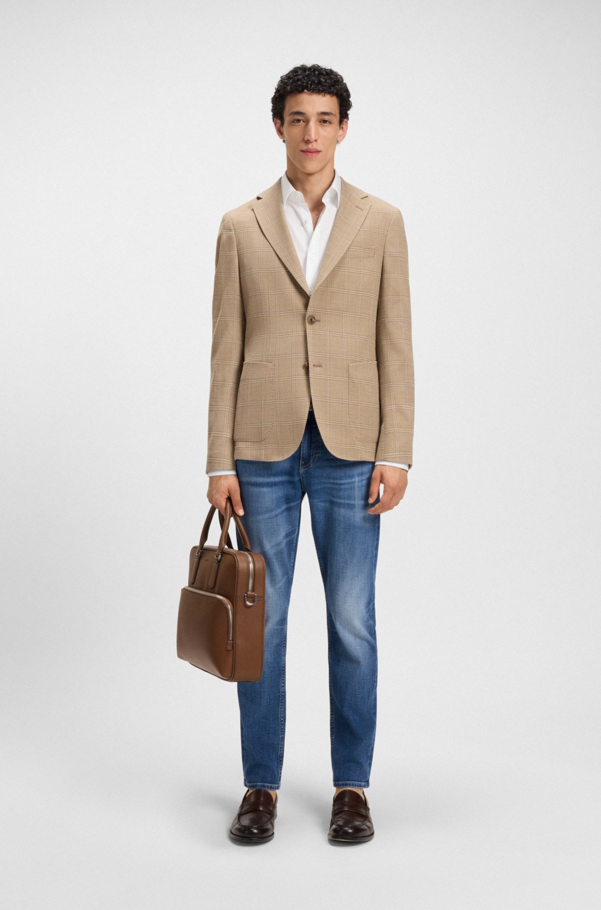 Pantalones vaqueros ajustados de color azul Delaware en denim elástico confortable
