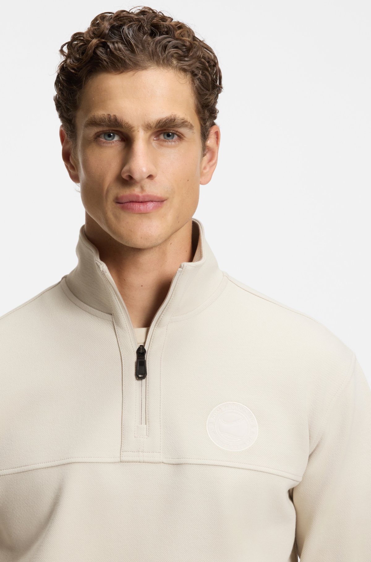 Sudadera de mezcla de algodón con logo temático de tenis