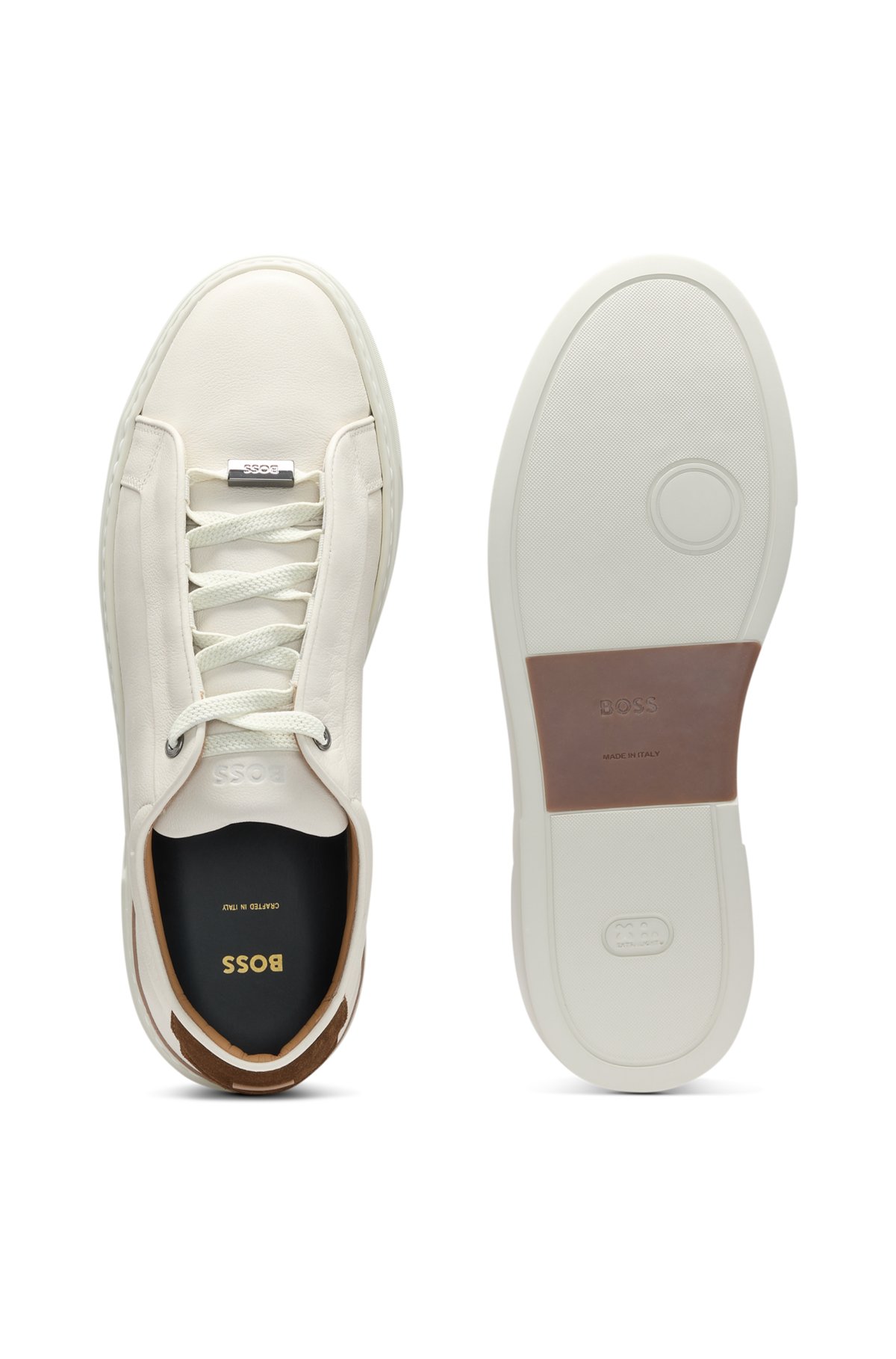 Zapatillas de cuero con forro de ante
