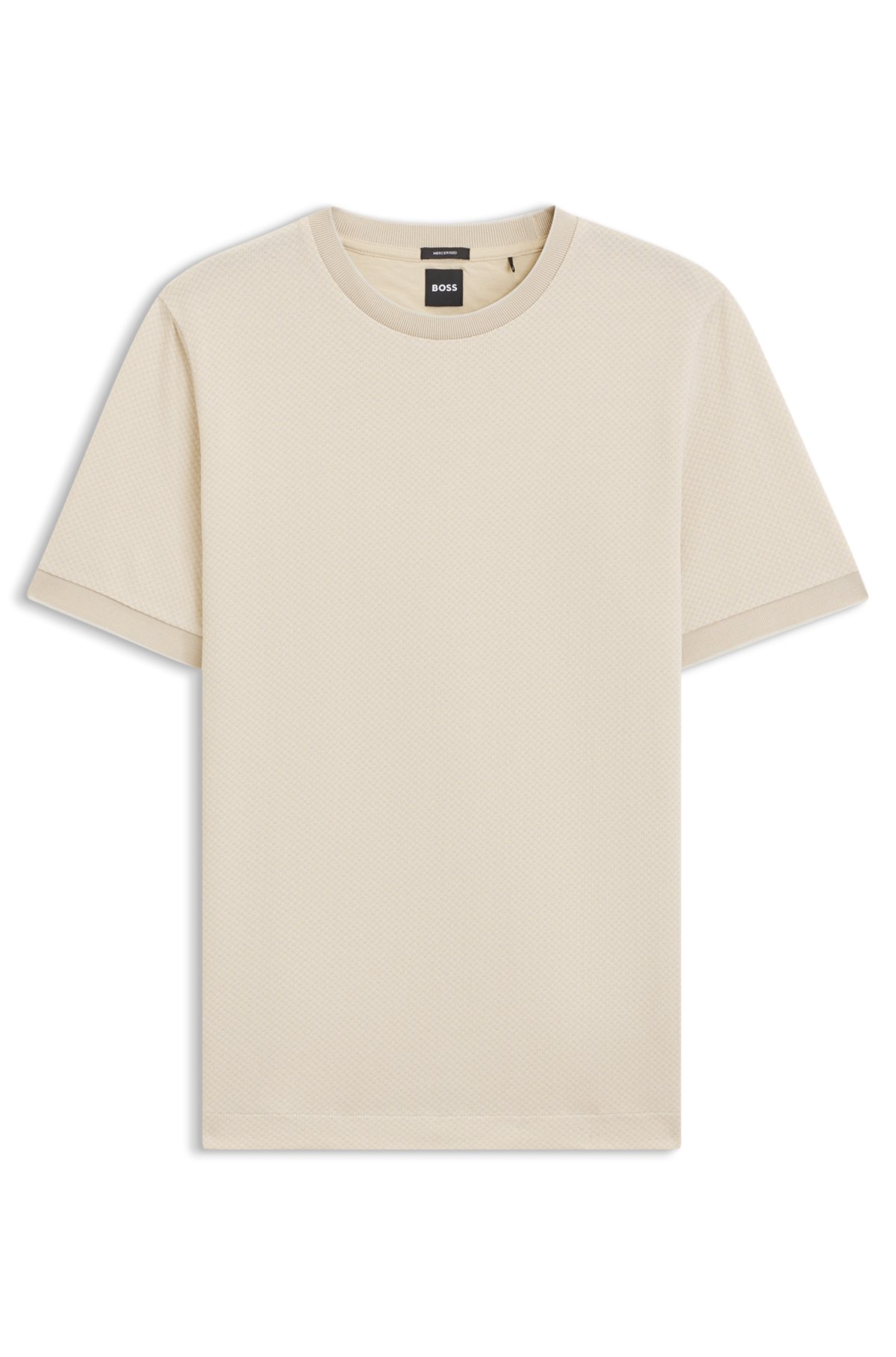 Camiseta de algodón mercerizado con estructura bicolor