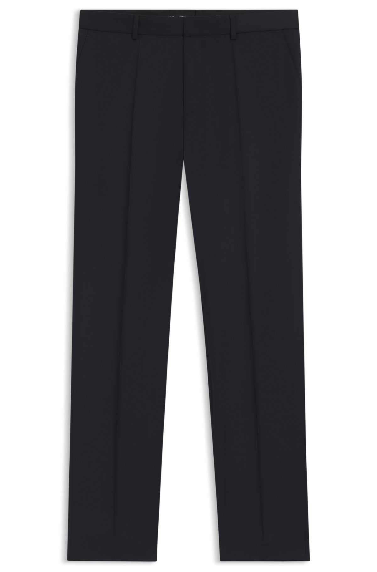 Pantalones rectos de sarga de lana virgen
