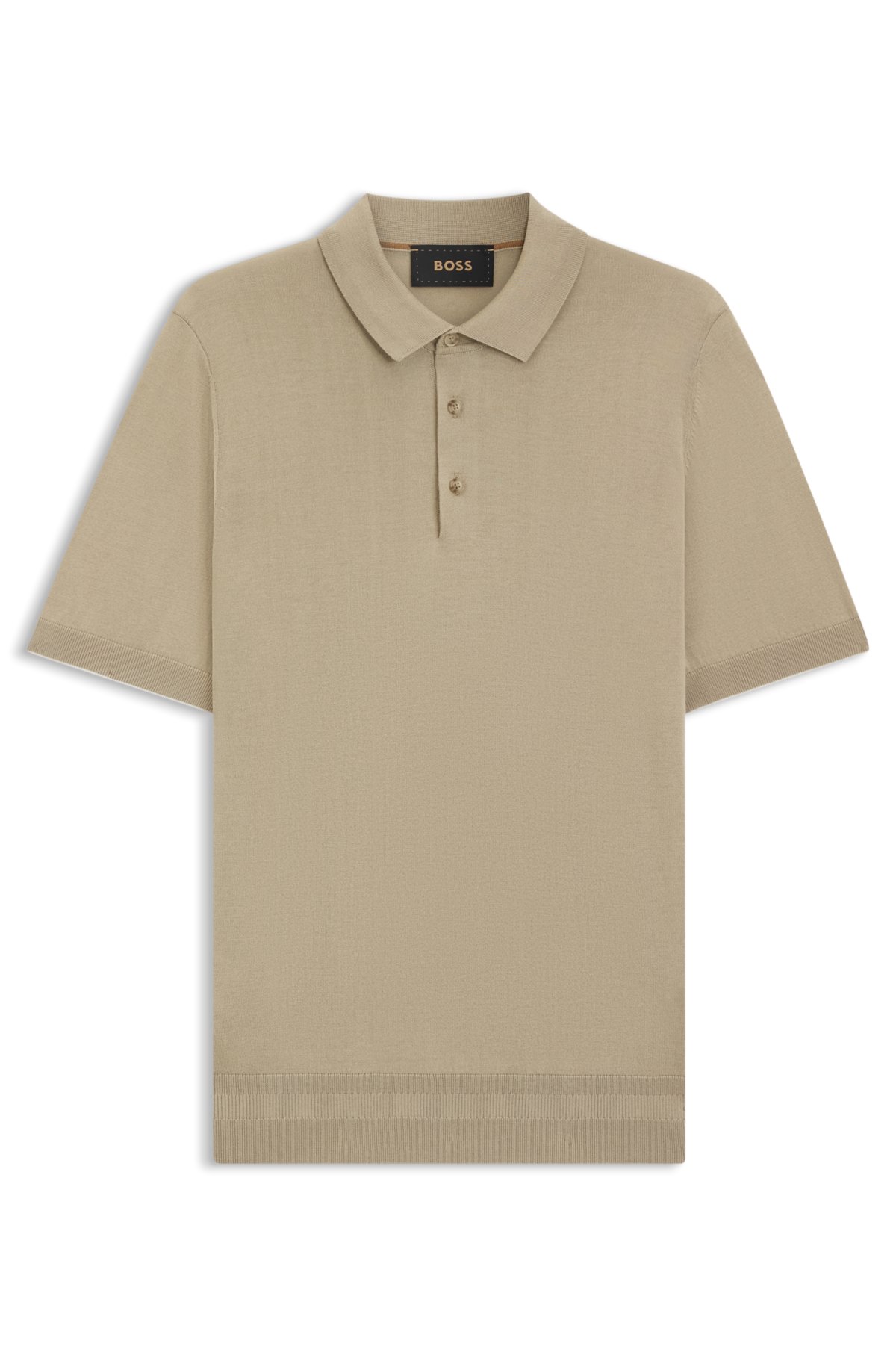 Camiseta polo de punto en seda y algodón