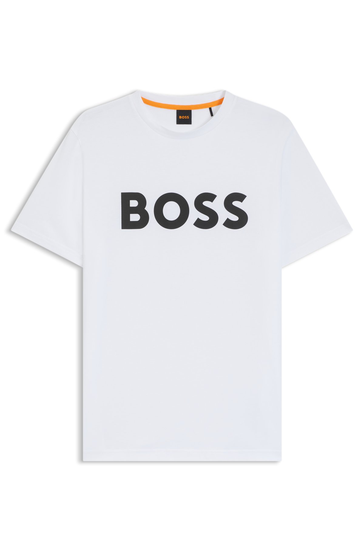 Camiseta de algodón con estampado grande de logo