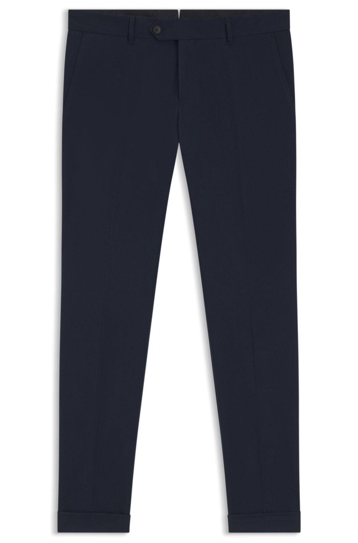 Pantalones entallados lavables en algodón elástico