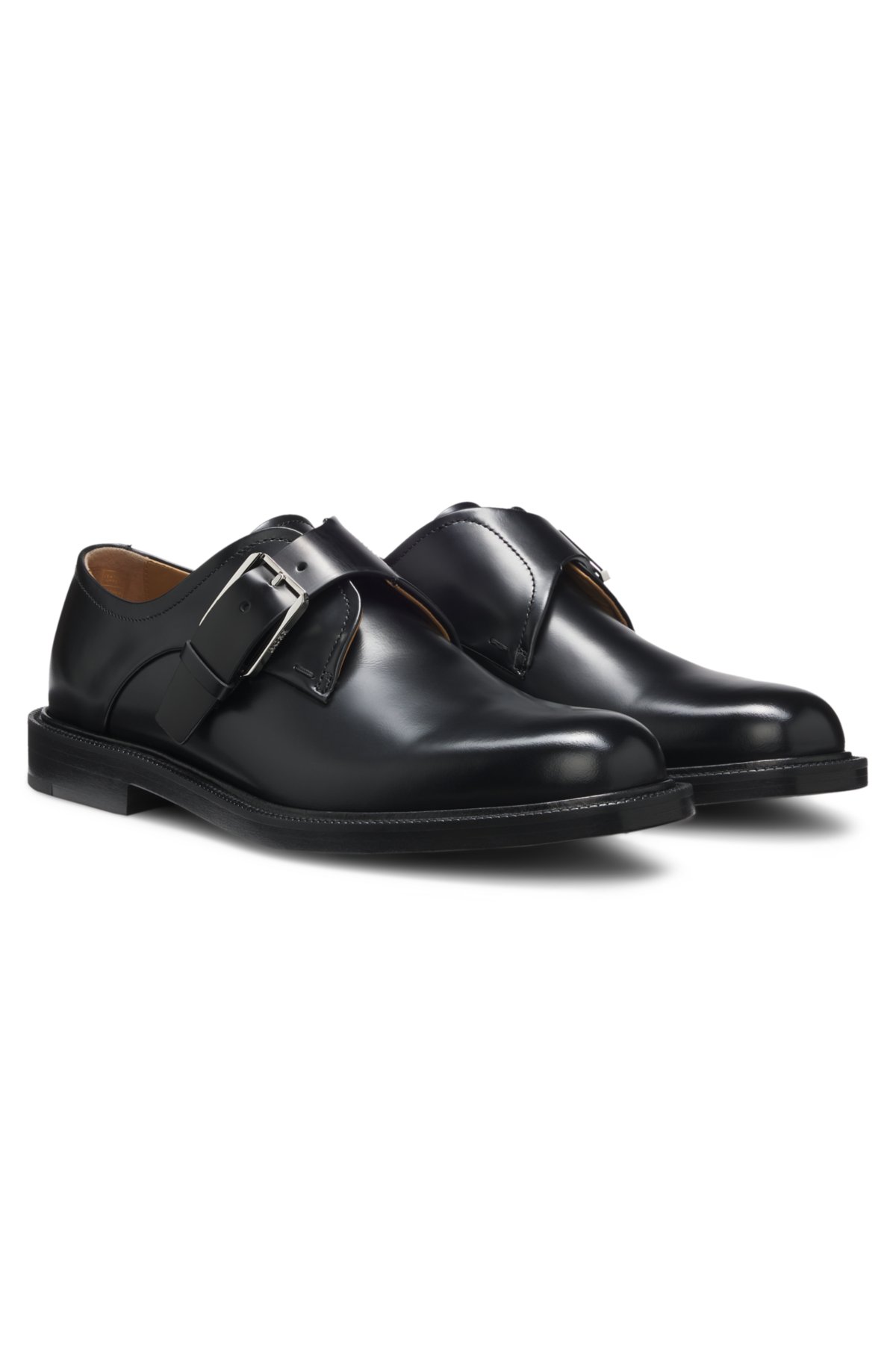 Zapatillas monk de pasarela en cuero italiano