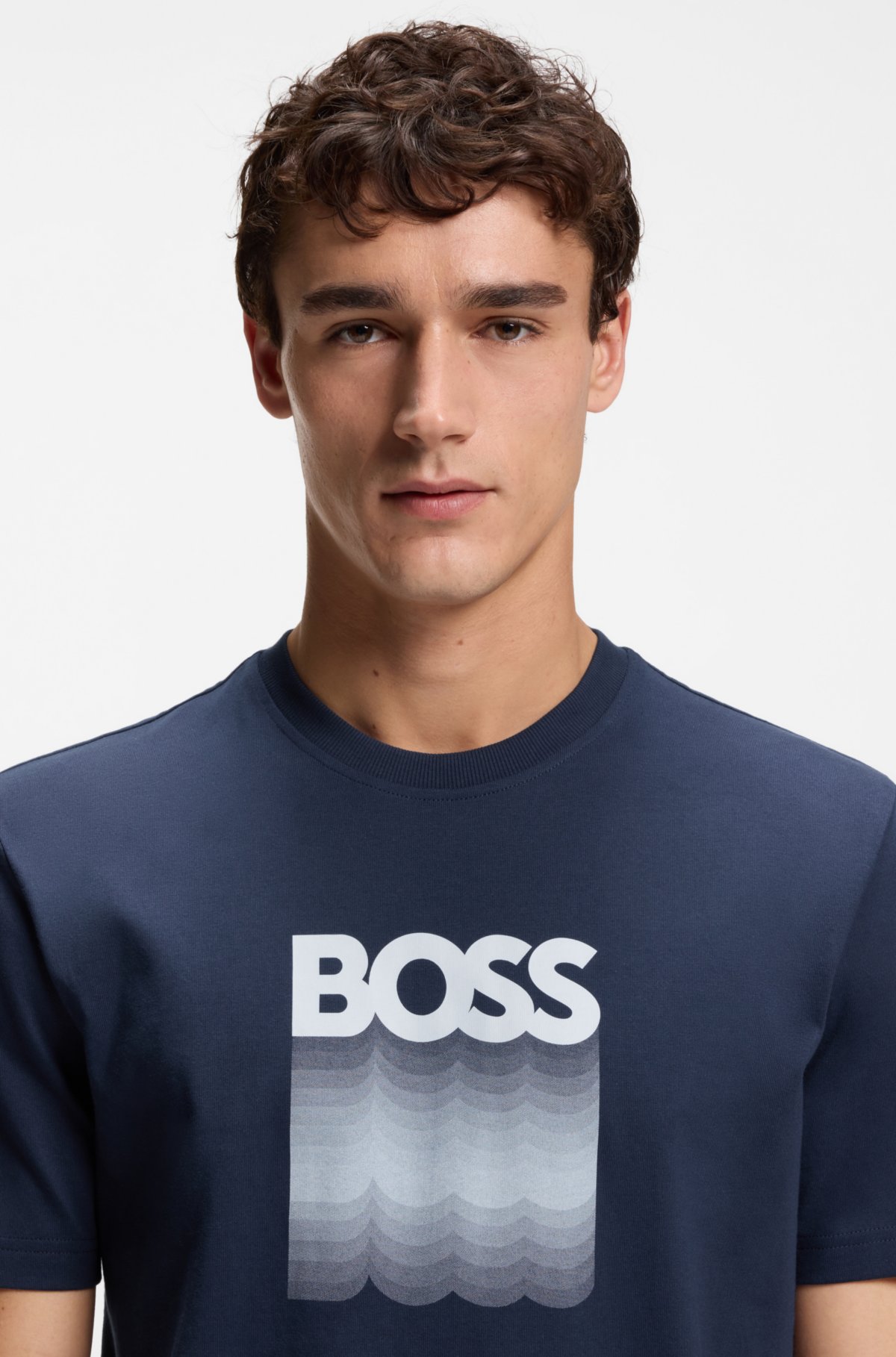Camiseta de corte regular en jersey de algodón