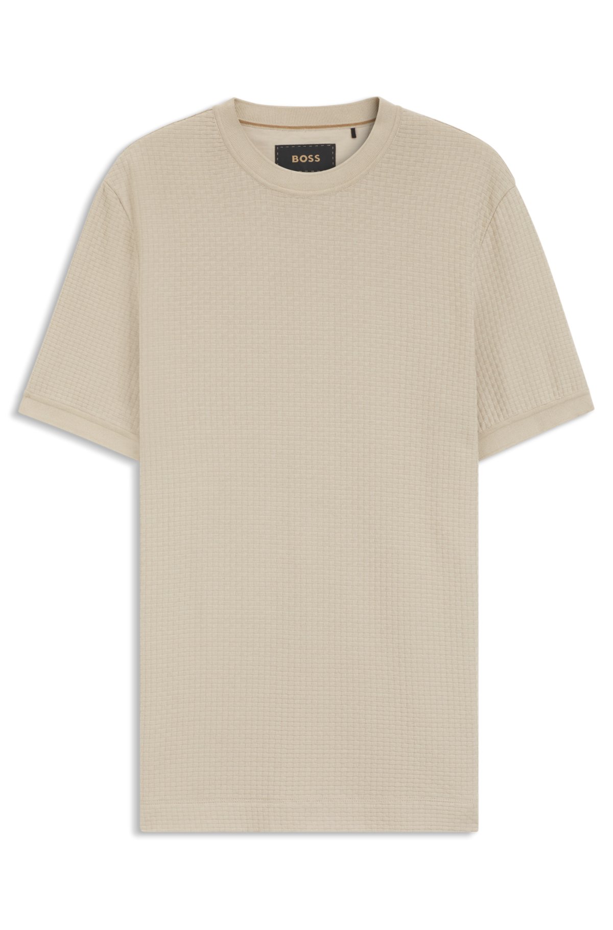 Camiseta de tejido canasta en algodón mercerizado