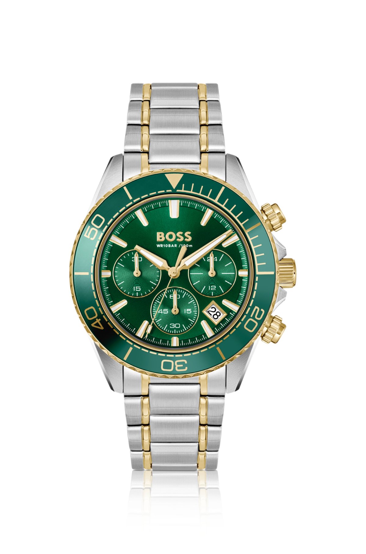 Reloj cronógrafo dos tonos Sealiner con esfera verde