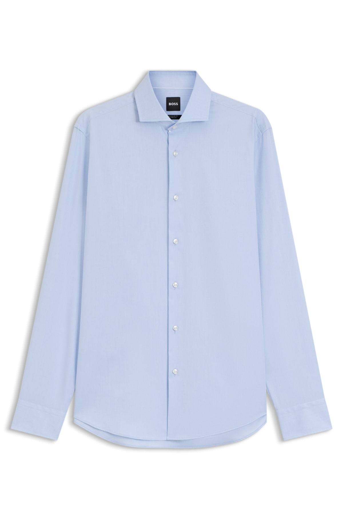 Camisa de corte regular en algodón con estampado a rayas