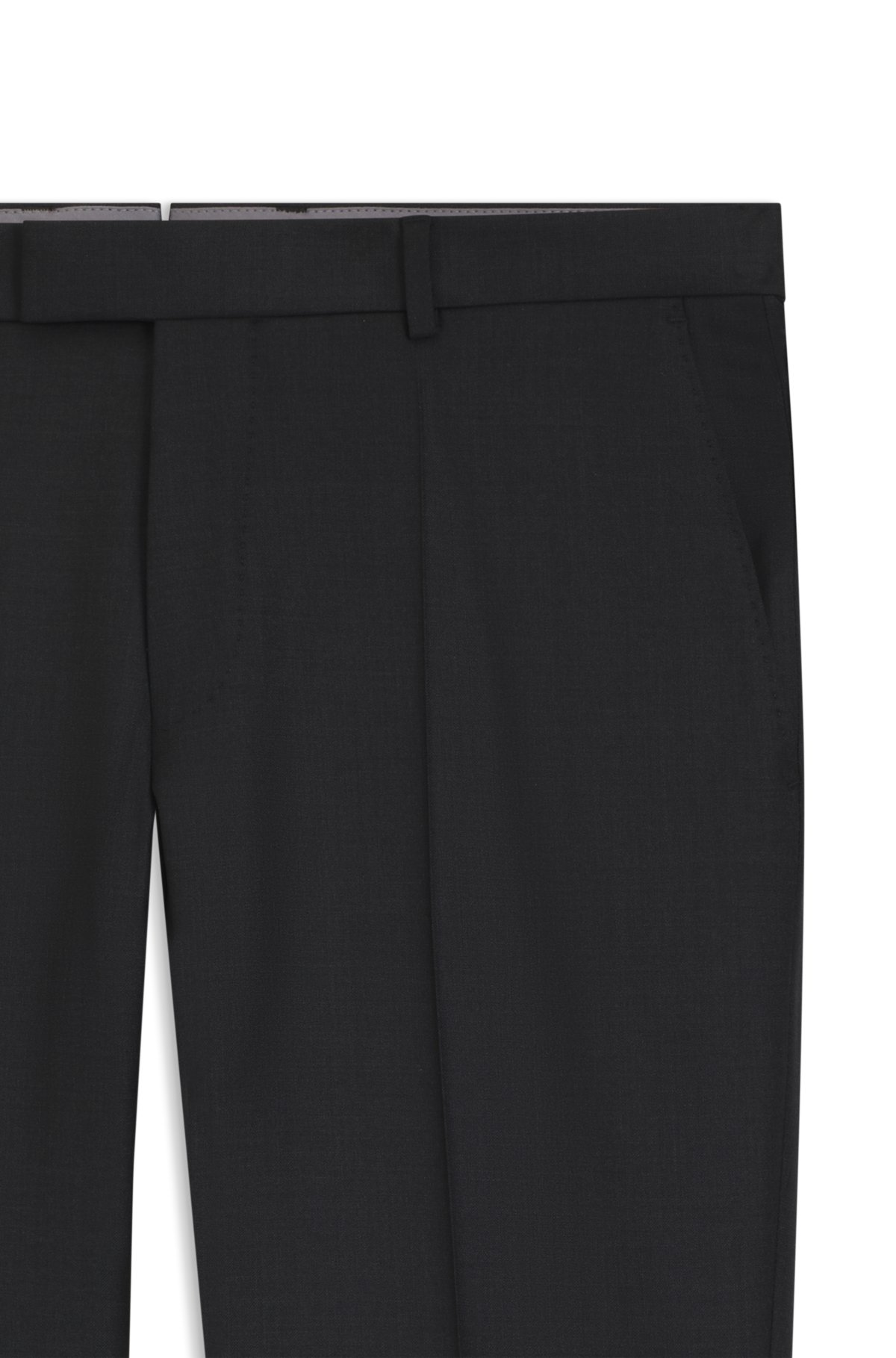Pantalones entubados en lana elástica