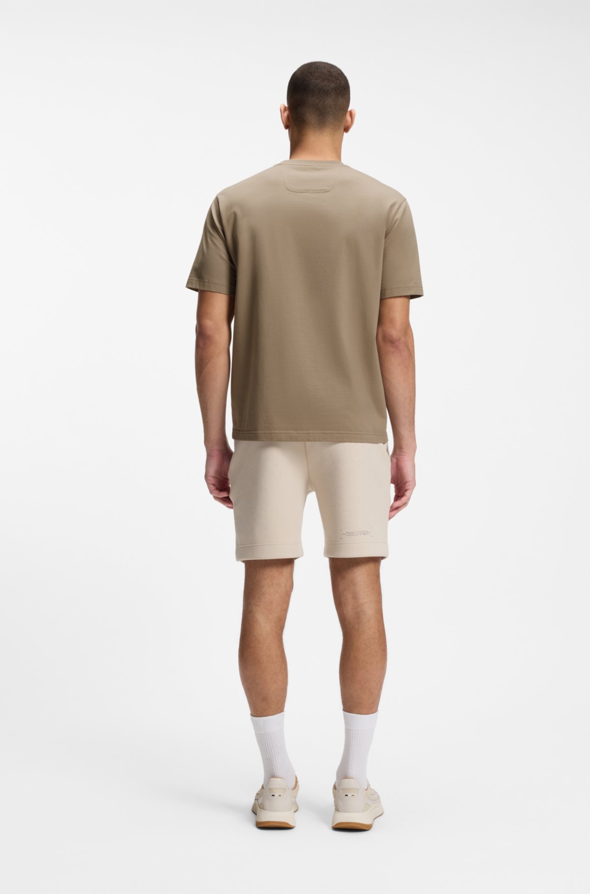 Camiseta de arte gráfico en algodón elástico