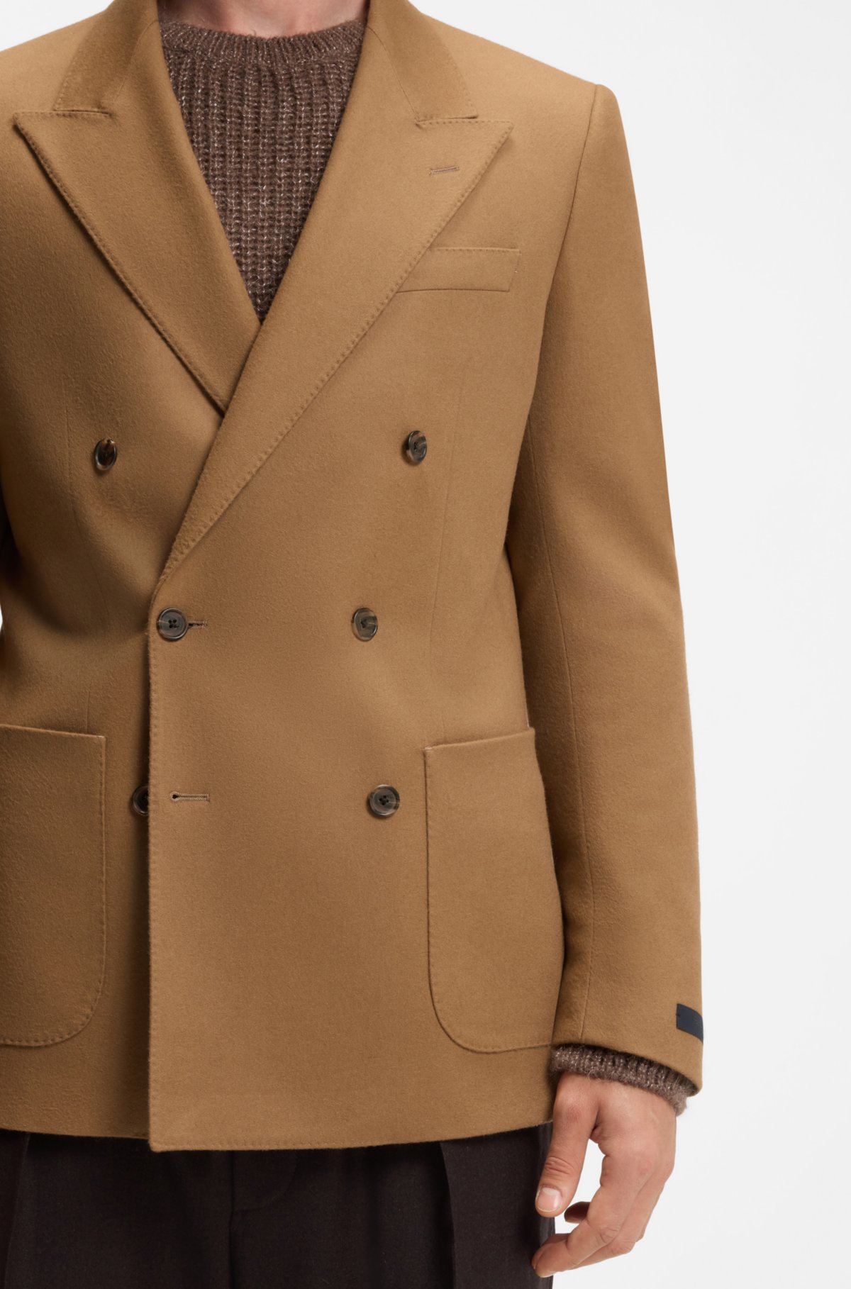 Chaqueta doble botonadura BECKHAM x BOSS en lana y cashmere
