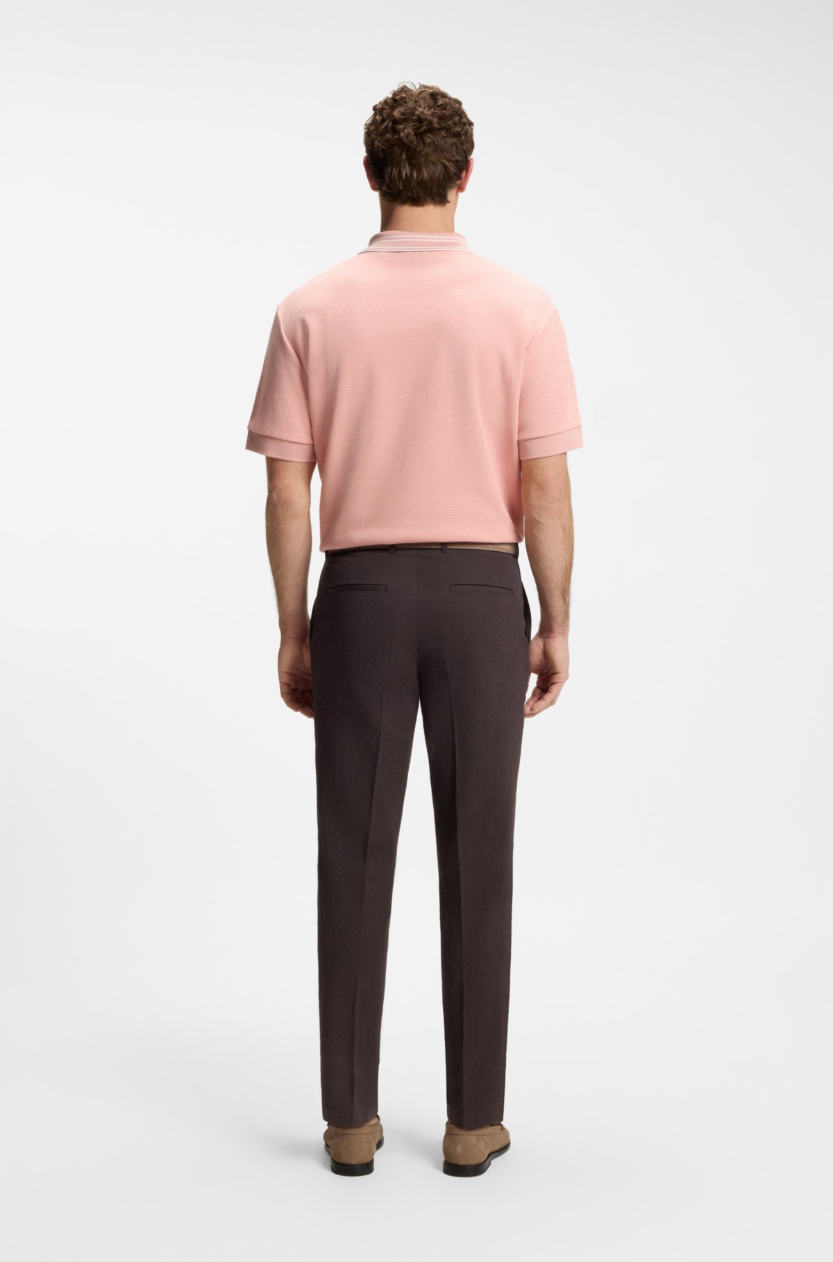 Camiseta polo BOSS seleccionada por Shohei Ohtani con corte relajado