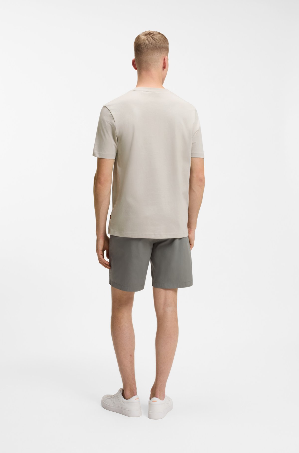 Camiseta de corte recto en jersey de algodón
