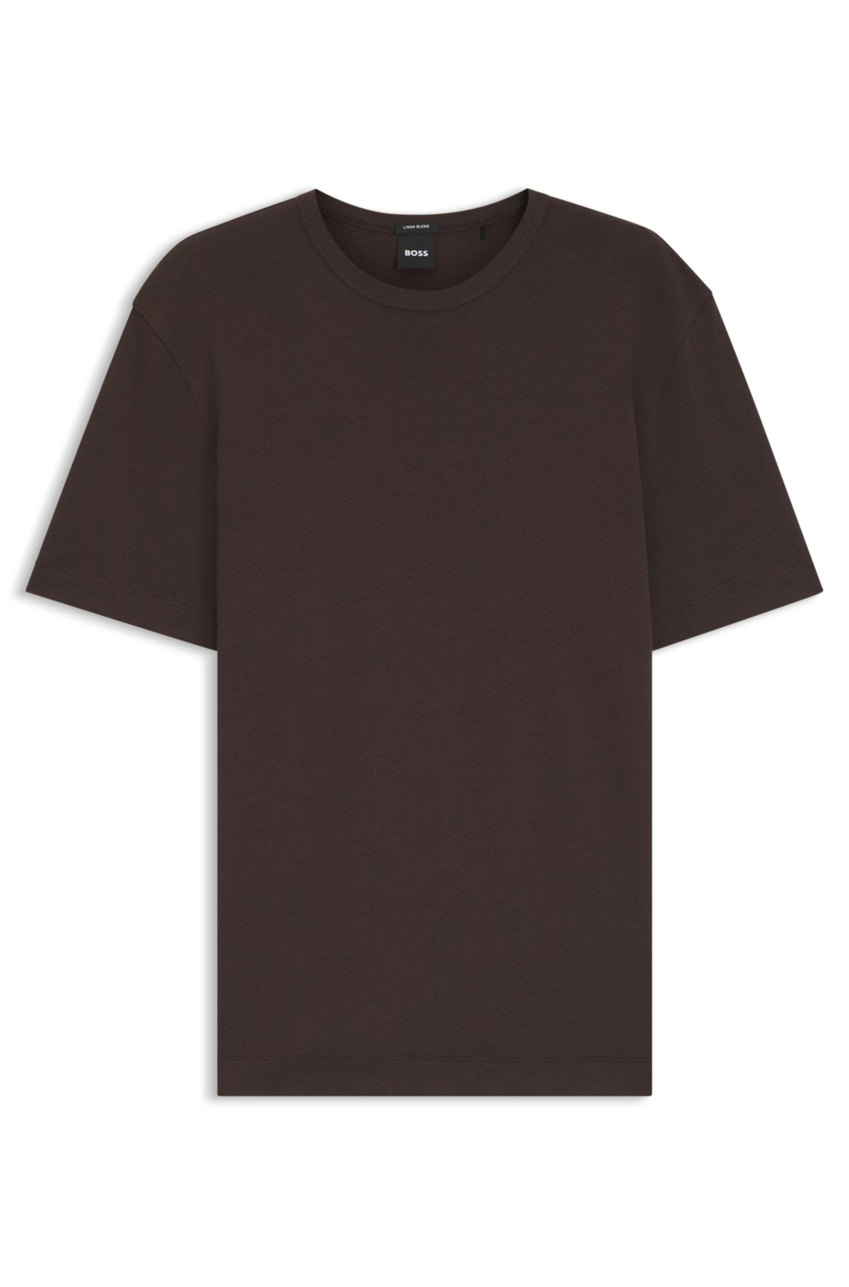 Camiseta de algodón y lino con corte regular