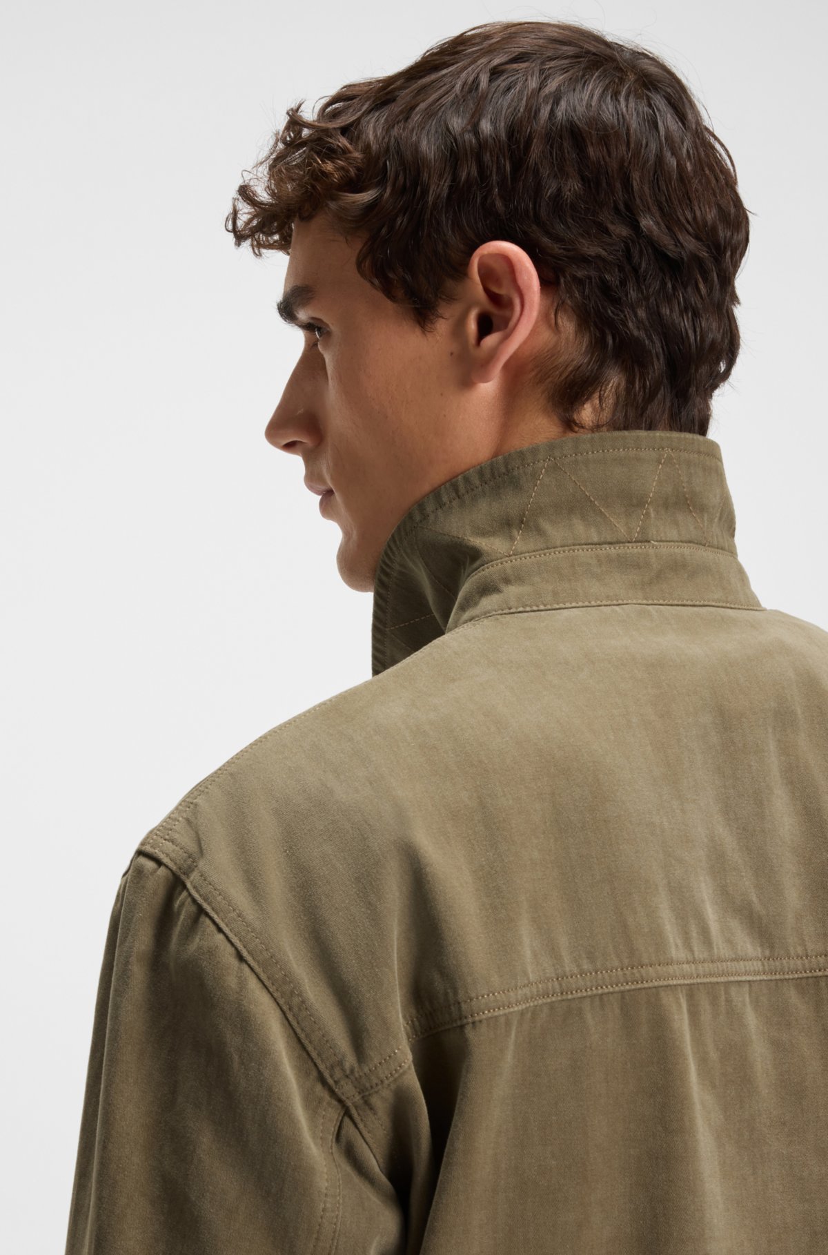 Chaqueta de mezclilla en algodón melange