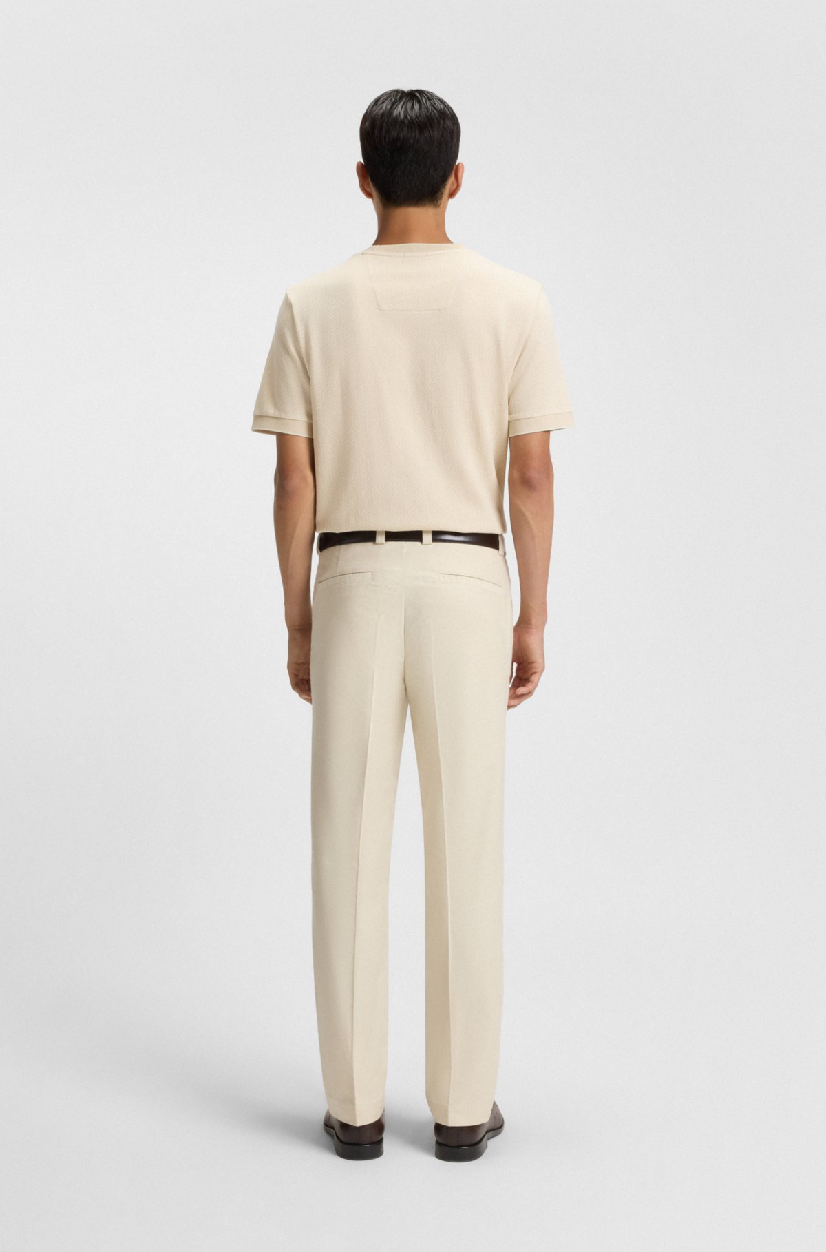 Camiseta de algodón mercerizado con estructura bicolor