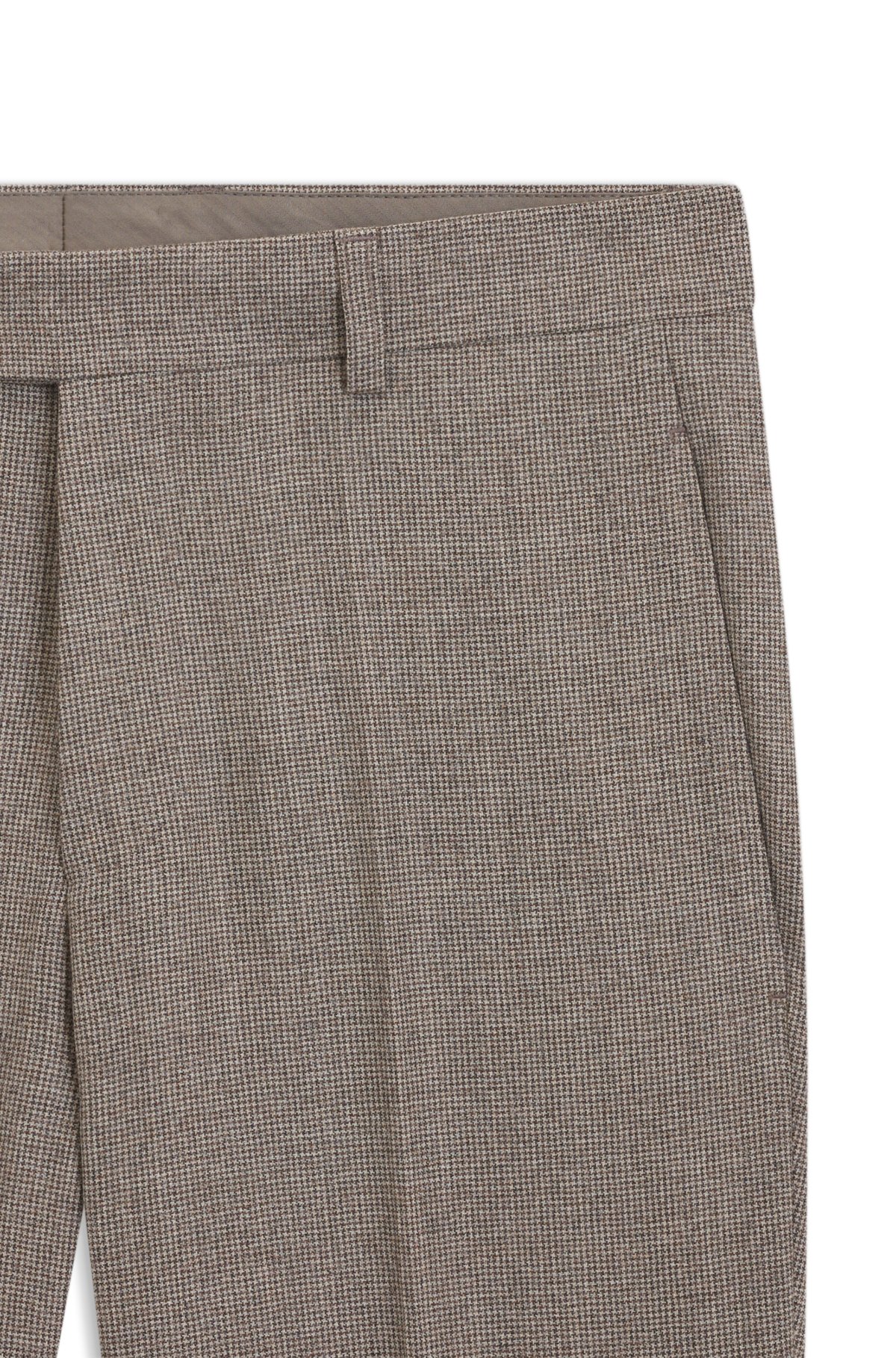 Pantalones entallados con microestampado en lana virgen