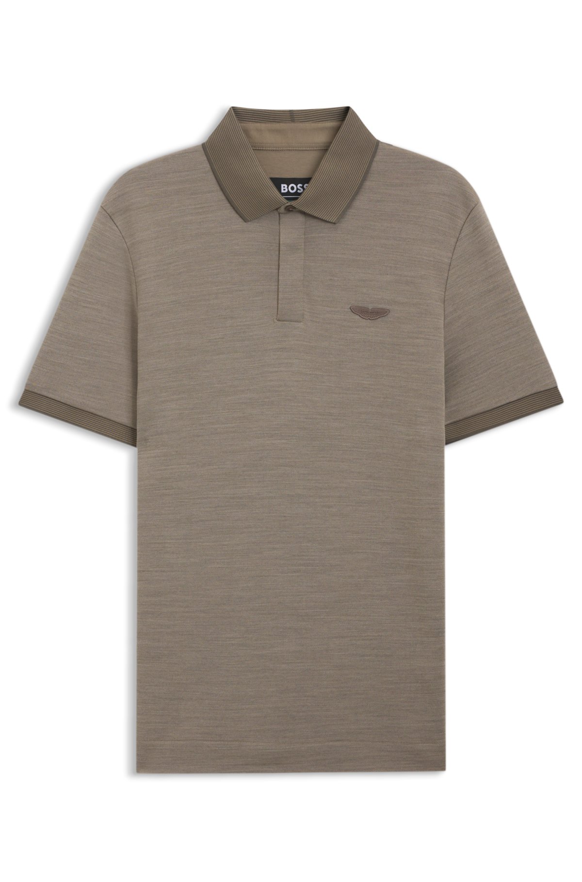 Camiseta BOSS x ASTON MARTIN en piqué de algodón y lana