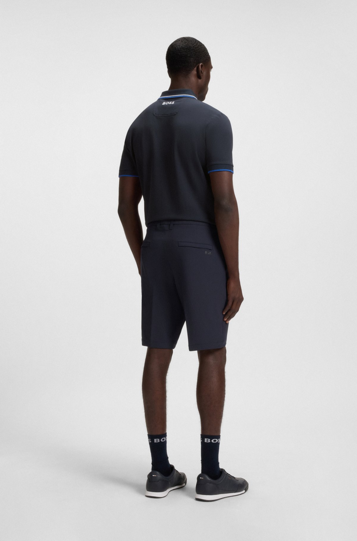 Camiseta de piqué elástico de secado rápido con corte regular Active Paddy