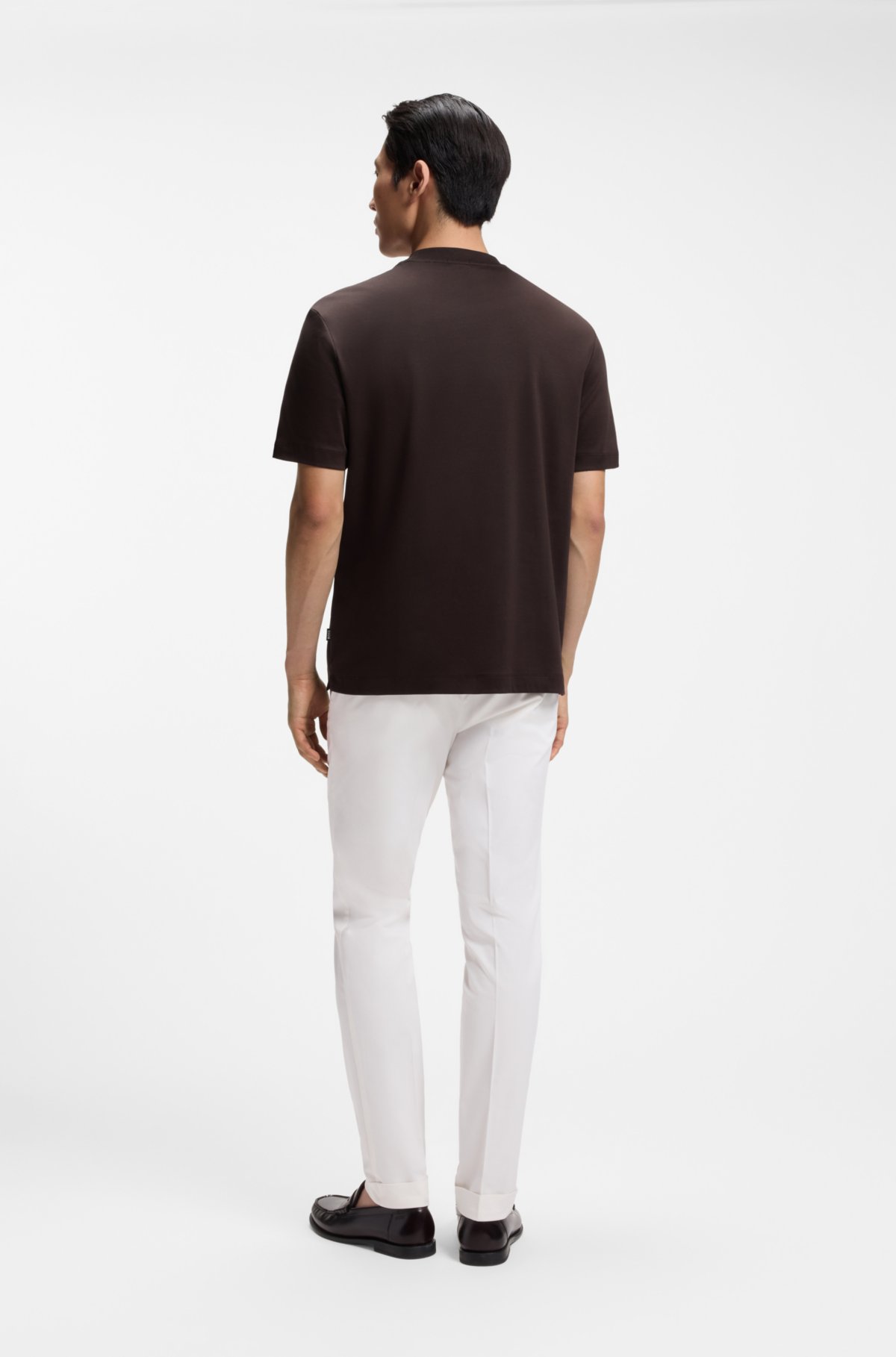 Camiseta de algodón mercerizado con monograma Double B