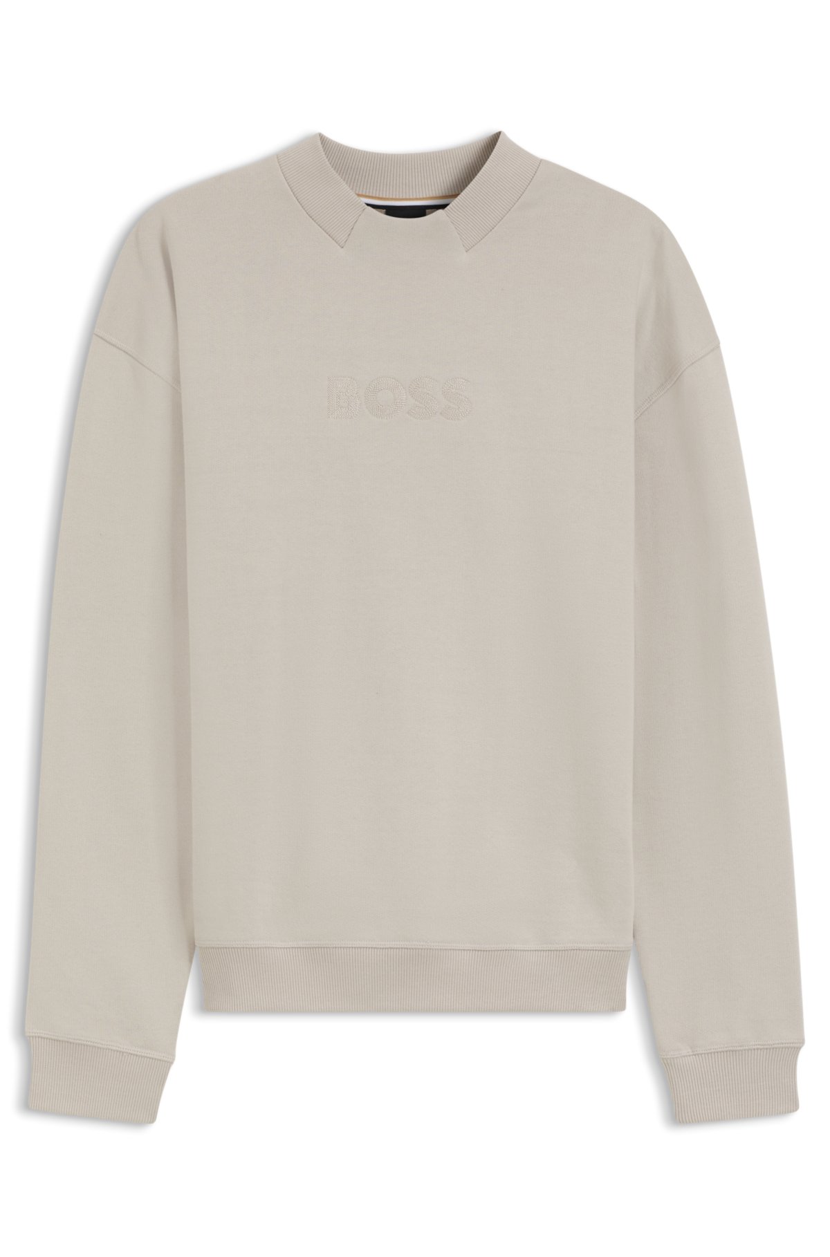Sudadera de algodón y terciopelo con detalle de logotipo