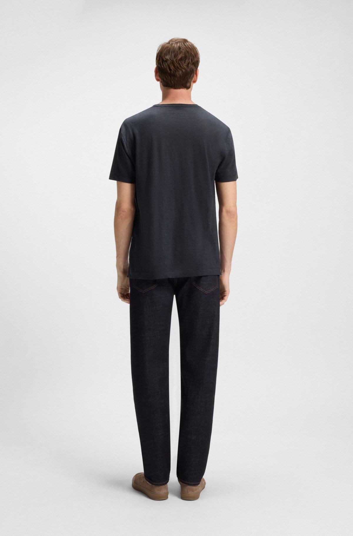 Camiseta BECKHAM x BOSS en lino suave