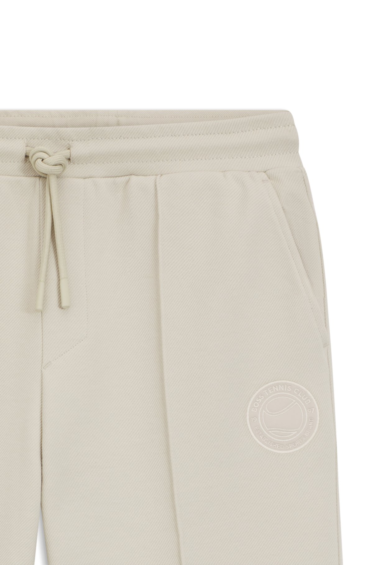 Pantalones de chándal de mezcla de algodón con logo temático de tenis