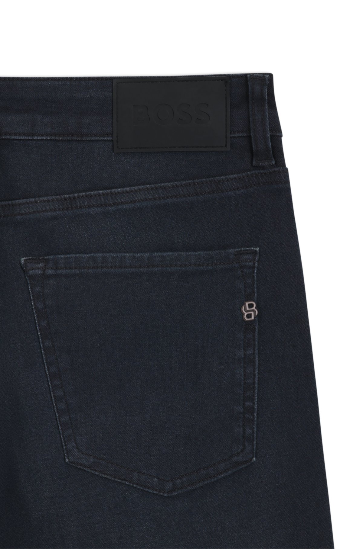 Pantalones vaqueros de corte ajustado azul Delaware en denim tejido