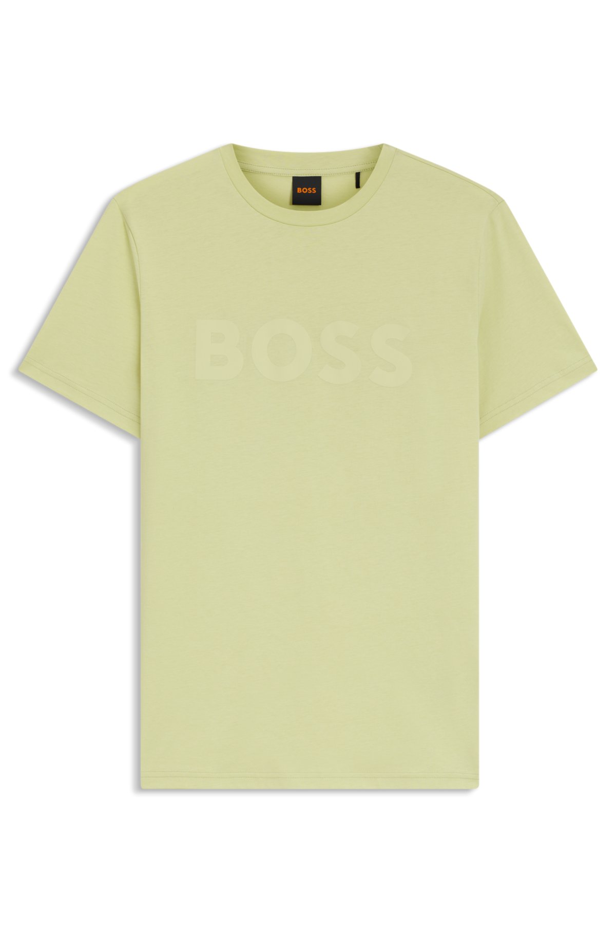 Camiseta de algodón con estampado grande de logo