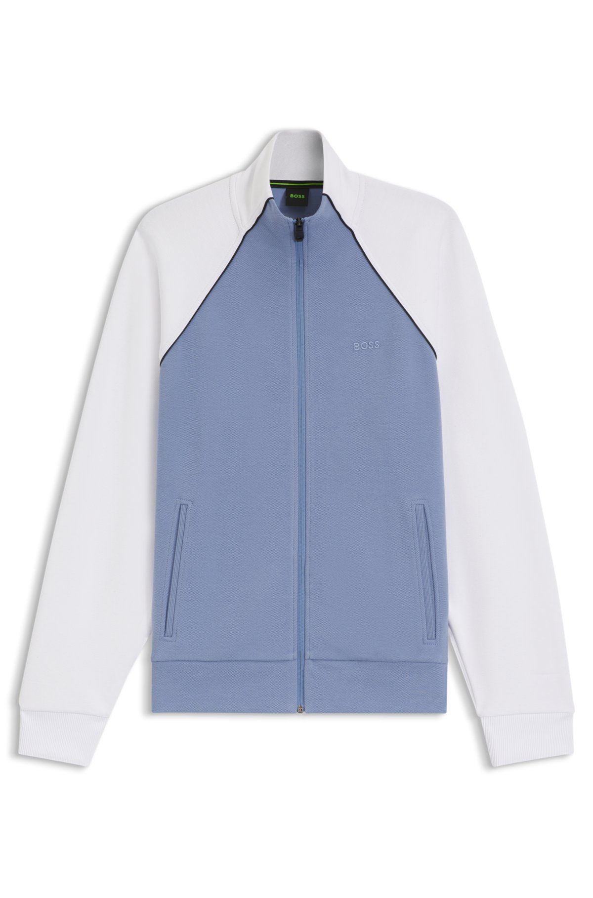 Sudadera con detalles de contraste en mezcla de algodón