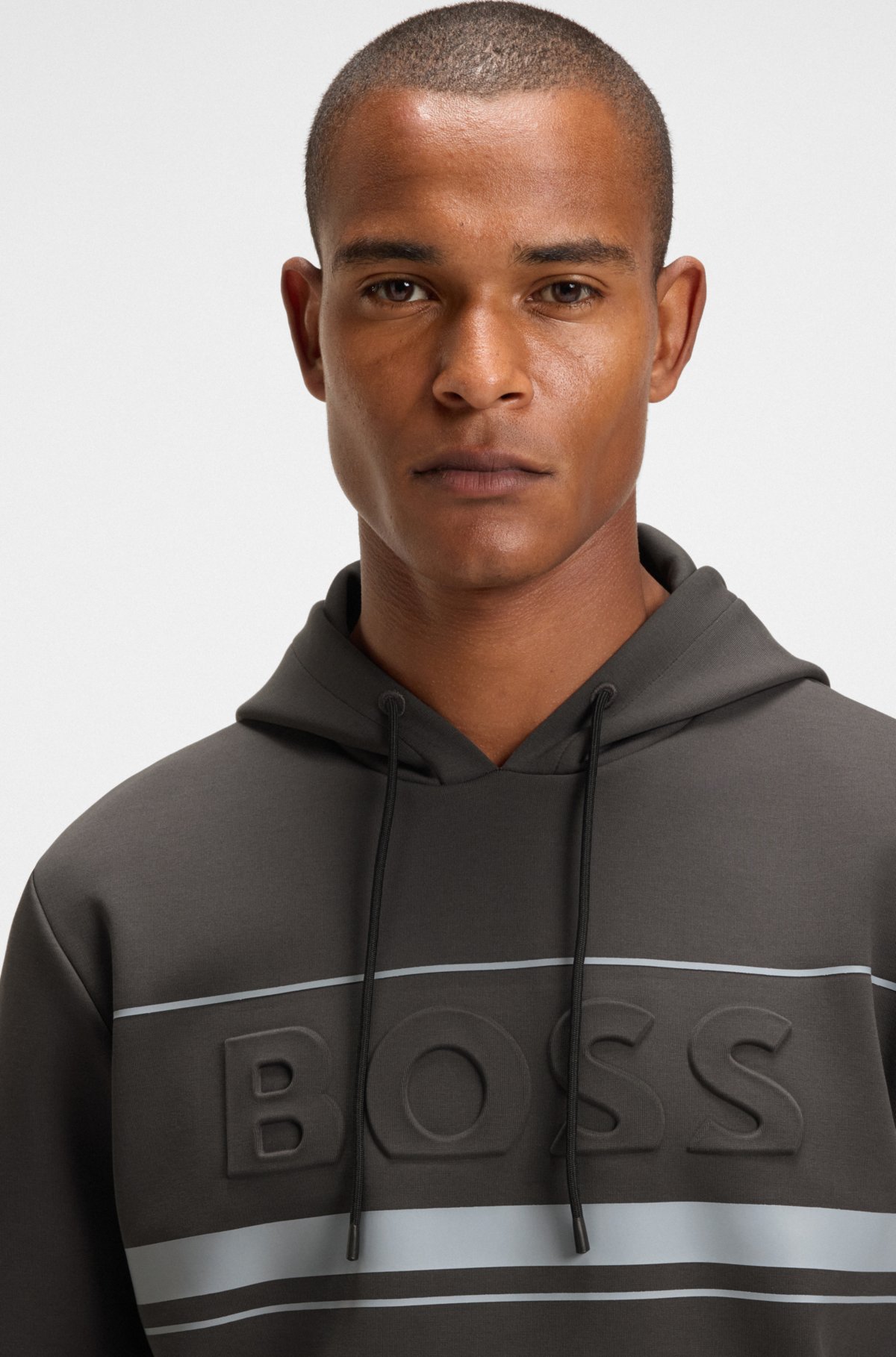 Sudadera con detalles de Stripe en mezcla de algodón