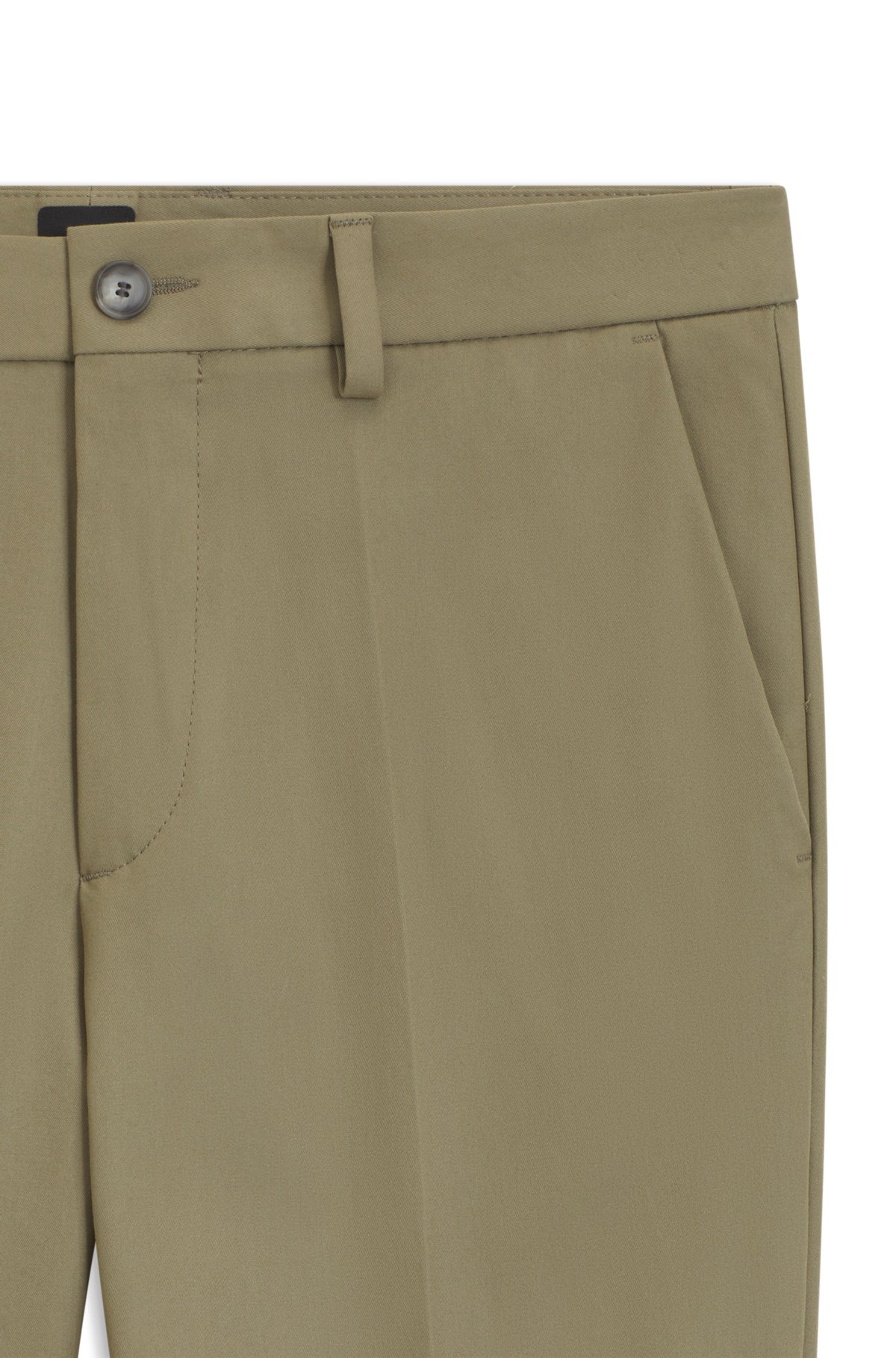 Pantalones ajustados de mezcla de algodón elástico