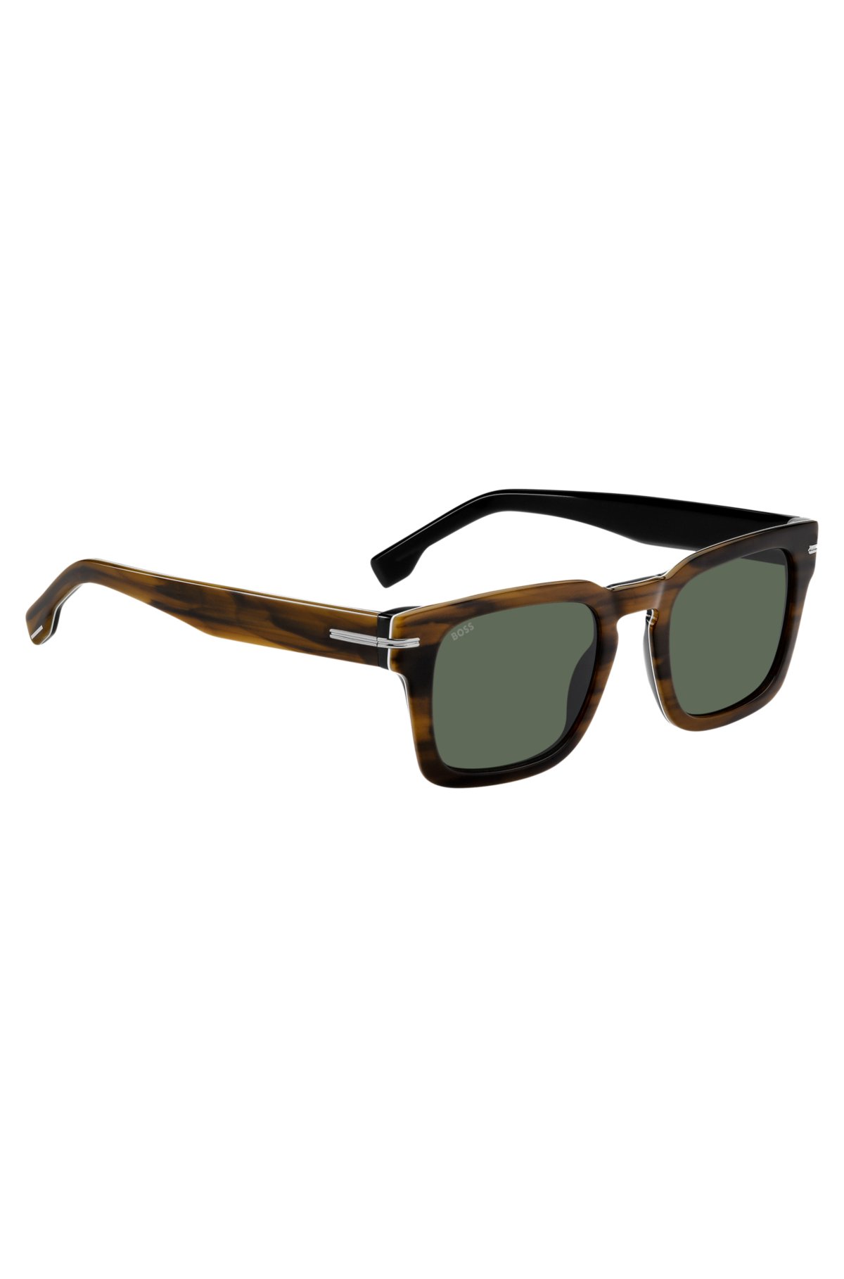 Gafas de sol de acetato con diseño y herrajes en tono plata
